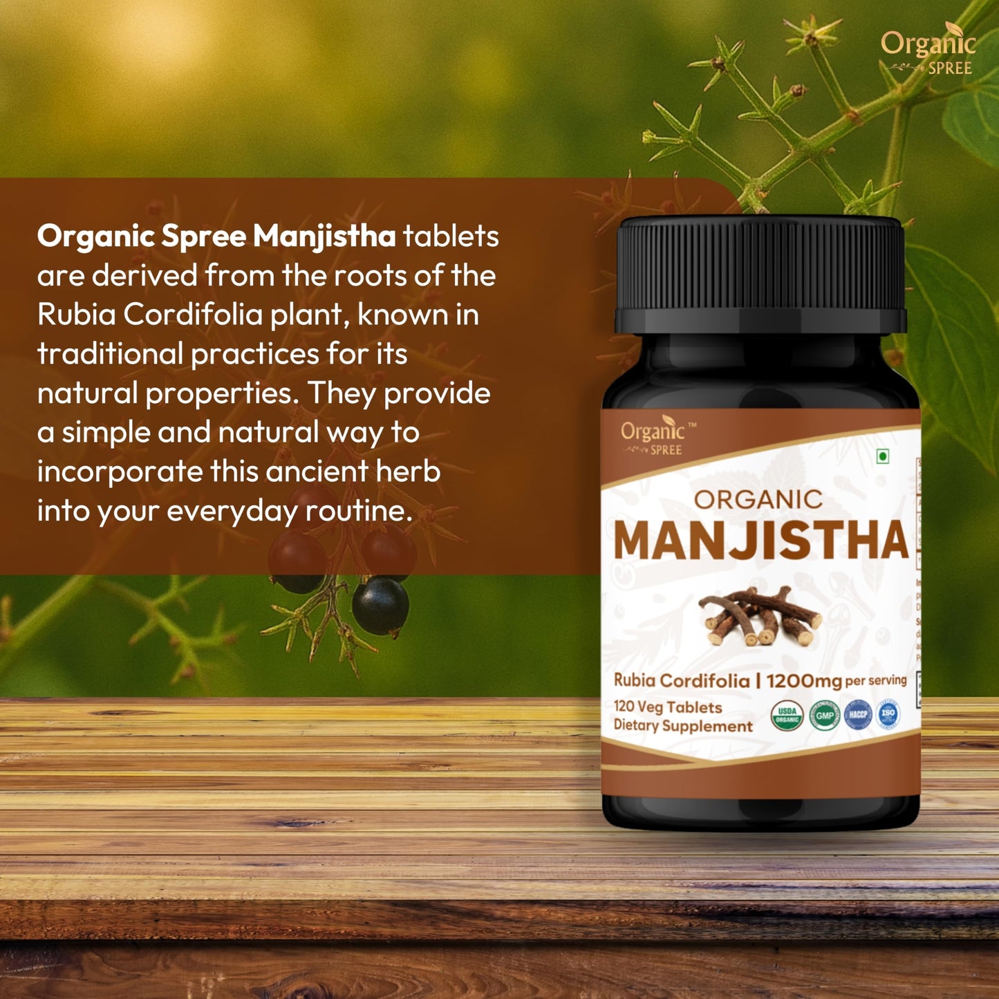ORGANIC SPREE Manjistha Tablets, 240 Tablets