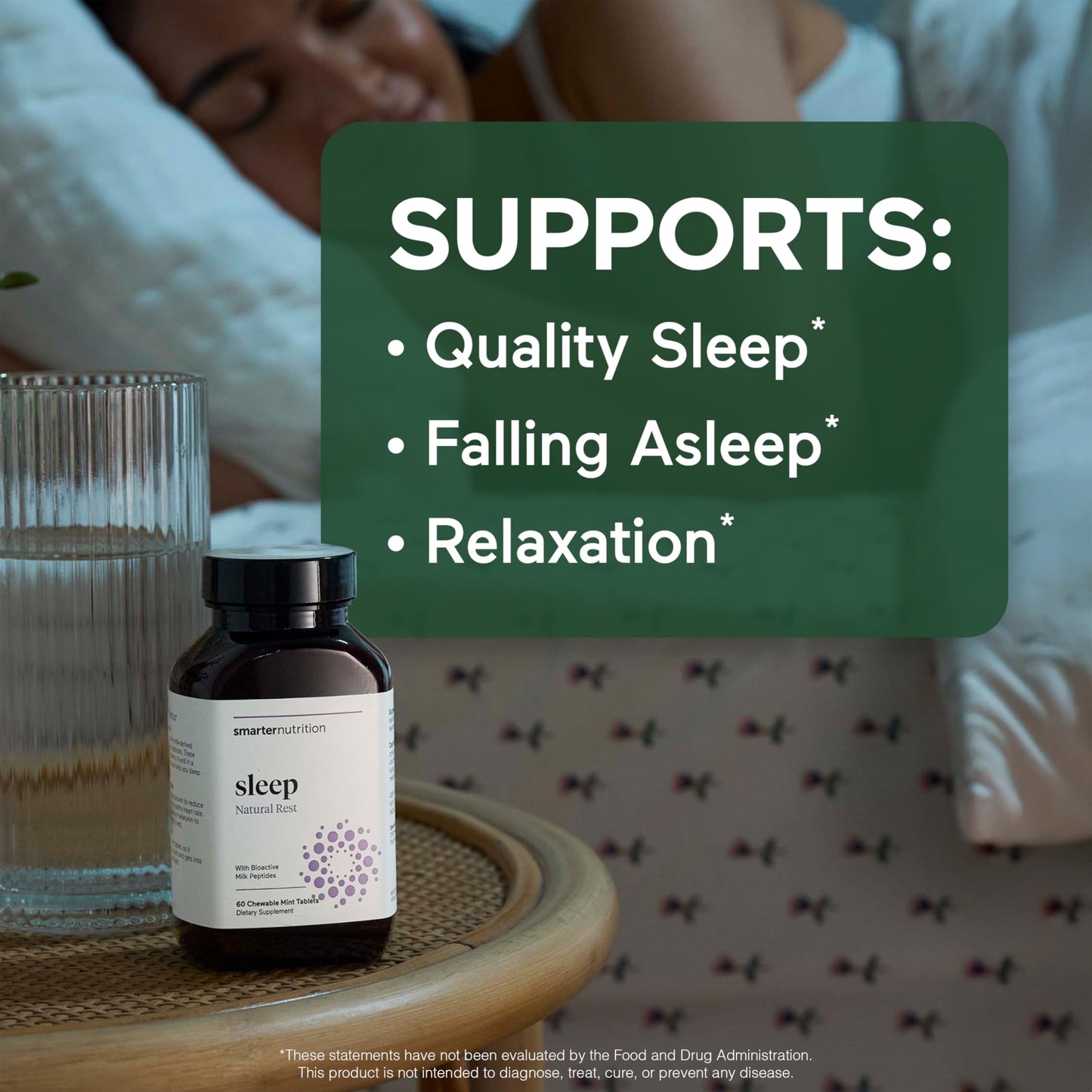 SMARTERNUTRITION Smarter Sleep Melatonin Dissolvable Tablets 4.5 mg + Natural Clinically Proven Lactium for Sleep & Stress Support - Mint Flavor, 60 Tablets