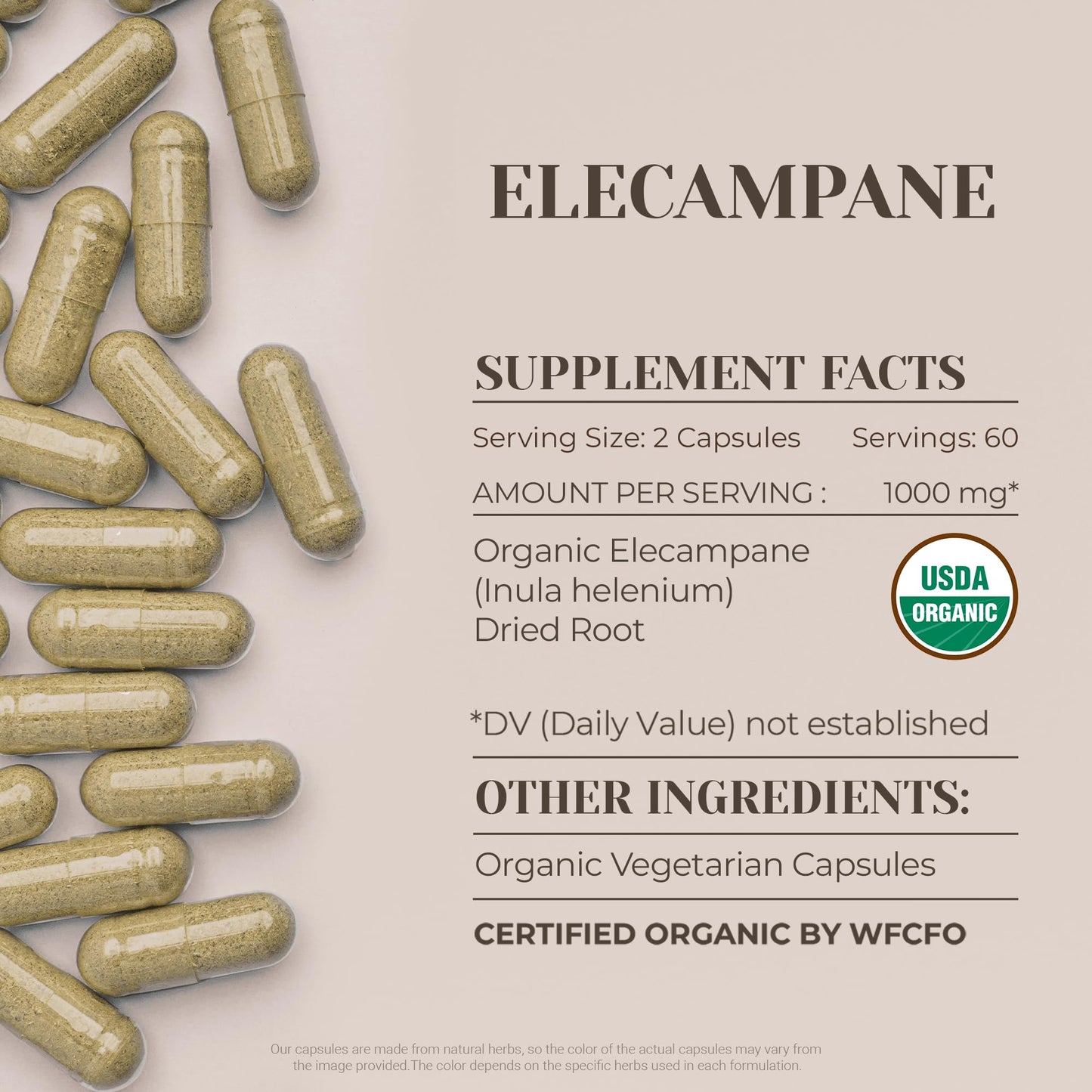 Garden Organics Elecampane Capsules 120 Count