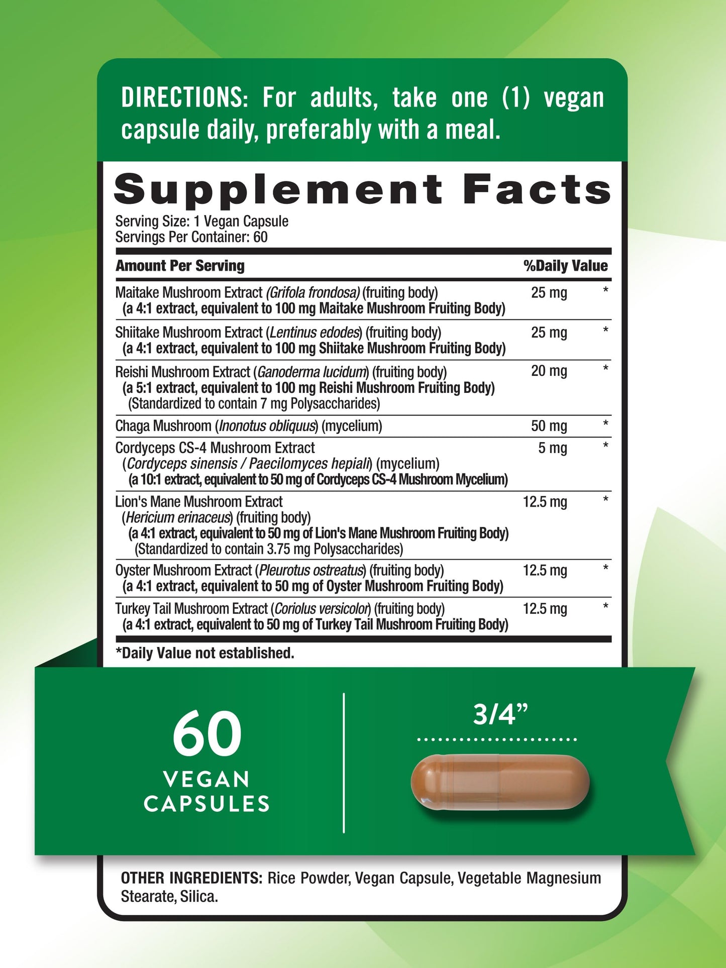 Nature's Truth Mushroom Complex Capsules 60 Count