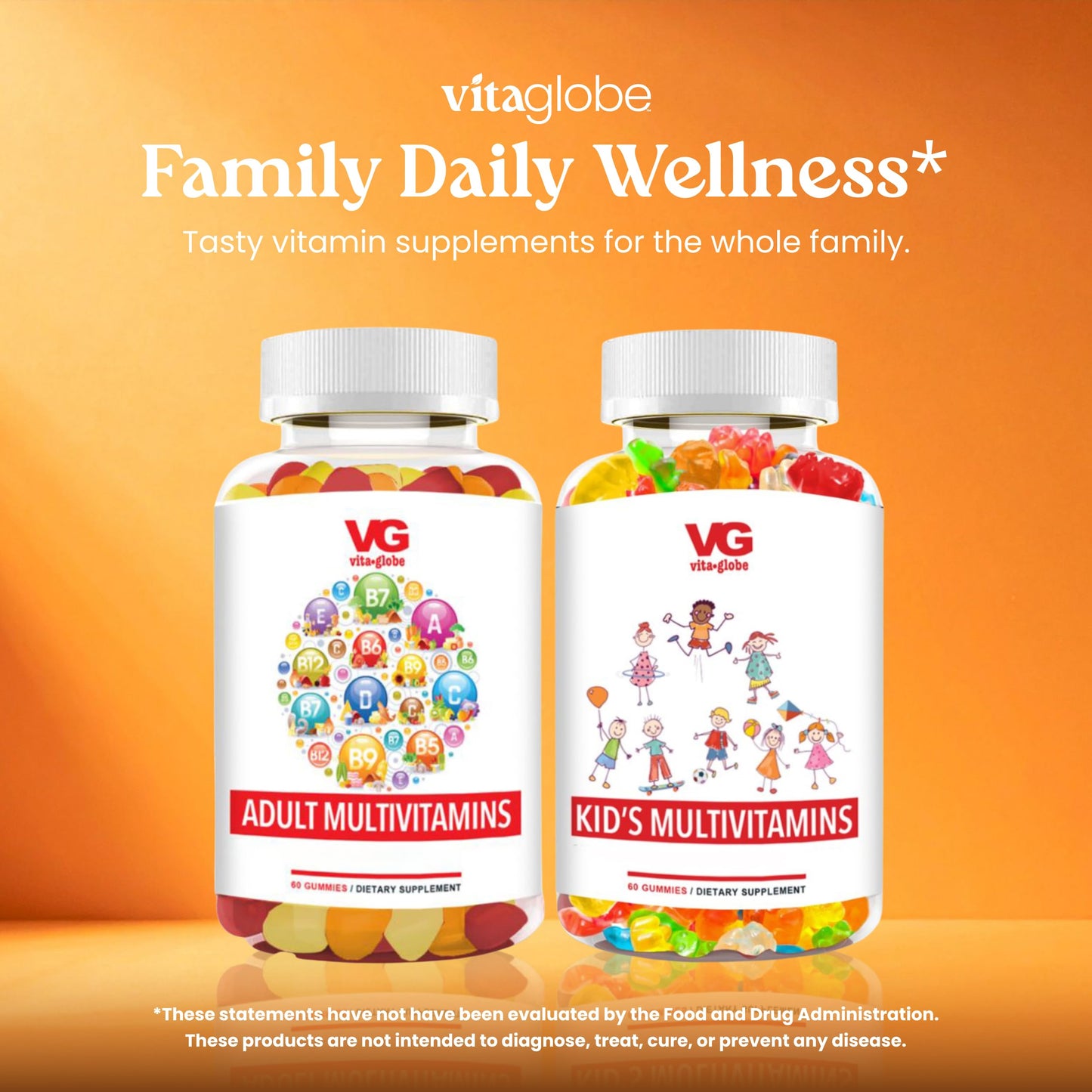 VITA GLOBE Kids Multivitamin Gummies 60 Count