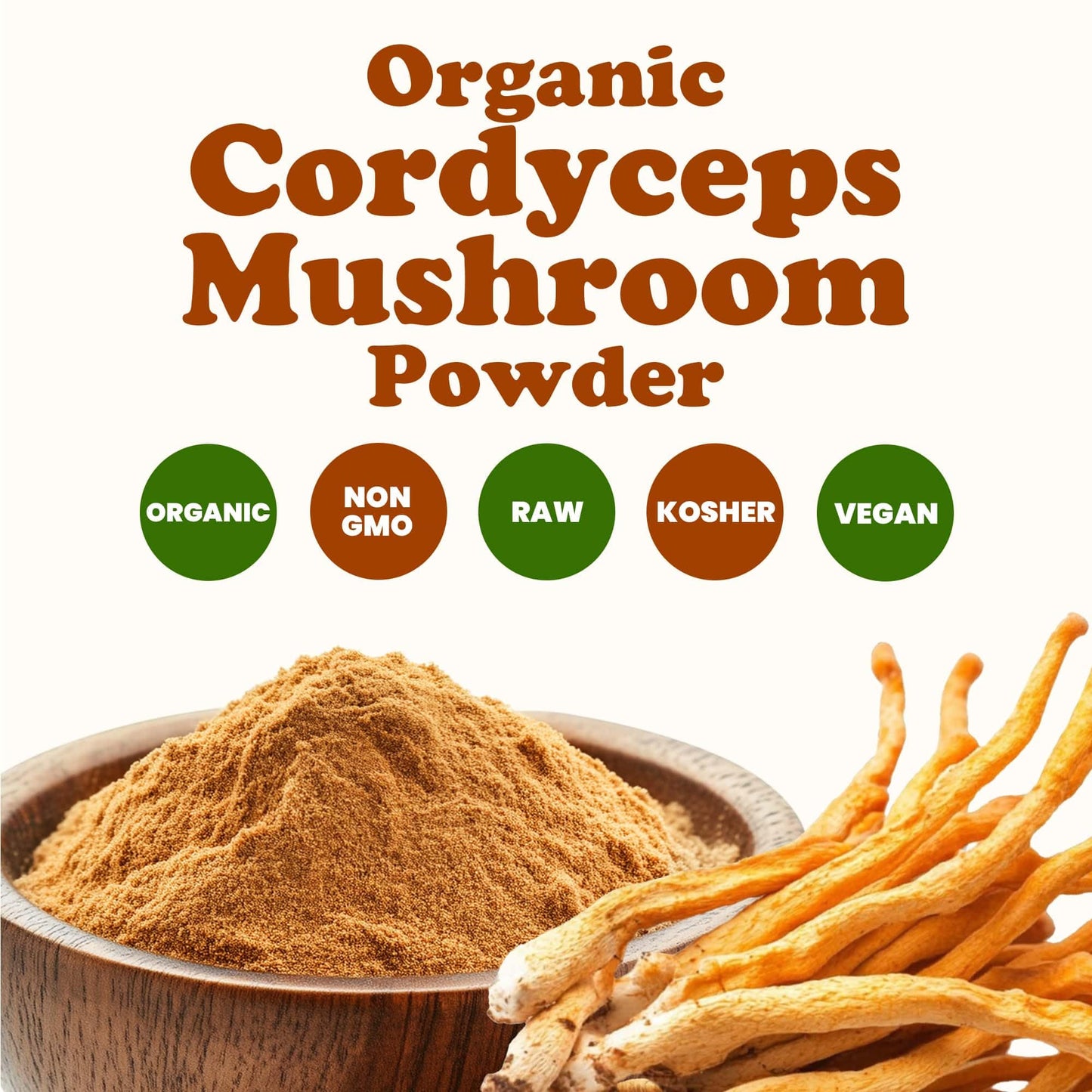 Food to Live Organic Cordyceps Mushroom Powder 3,629 Ounces