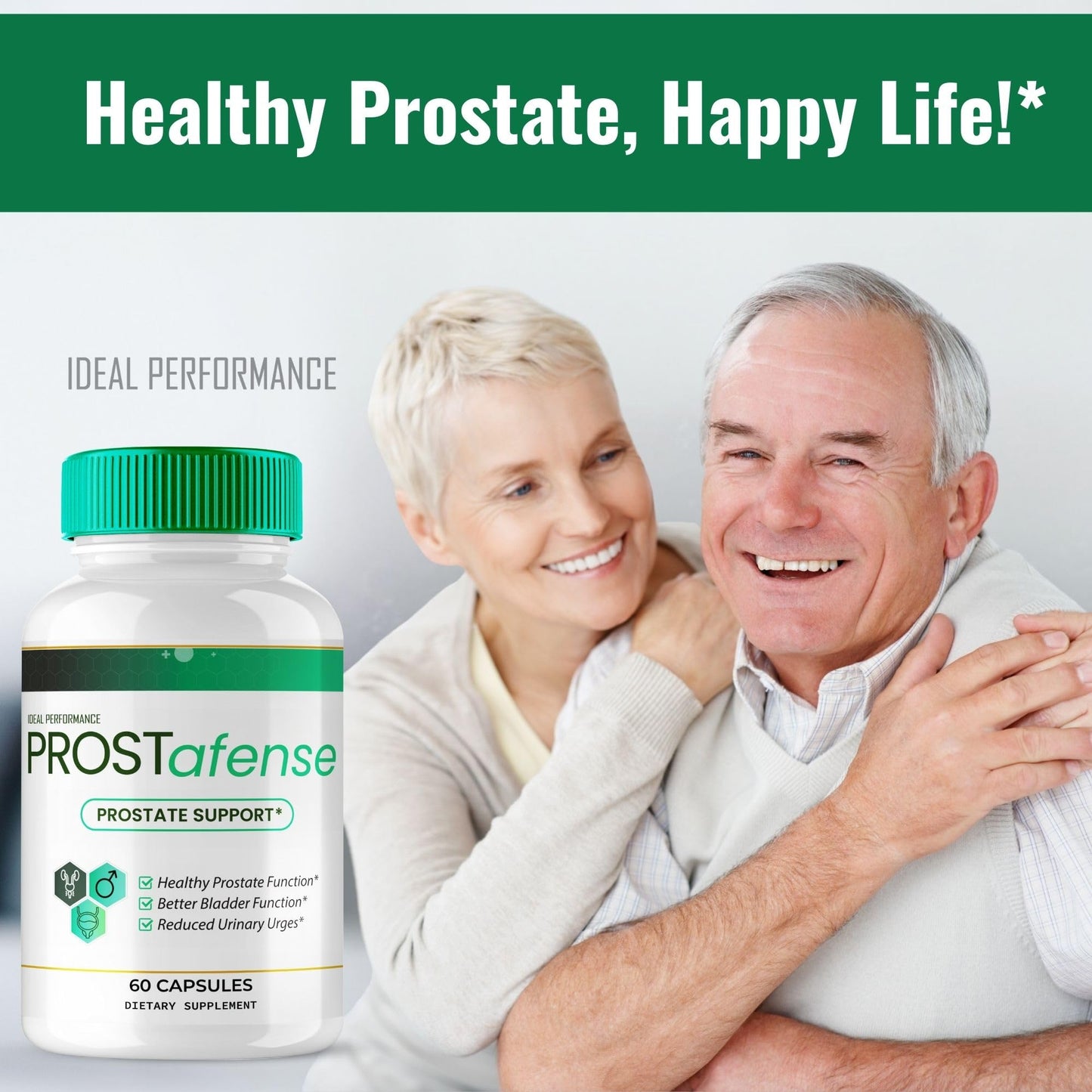 IDEAL PERFORMANCE Prostafense Prostate Health Supplements for Men Capsules, 120 Count