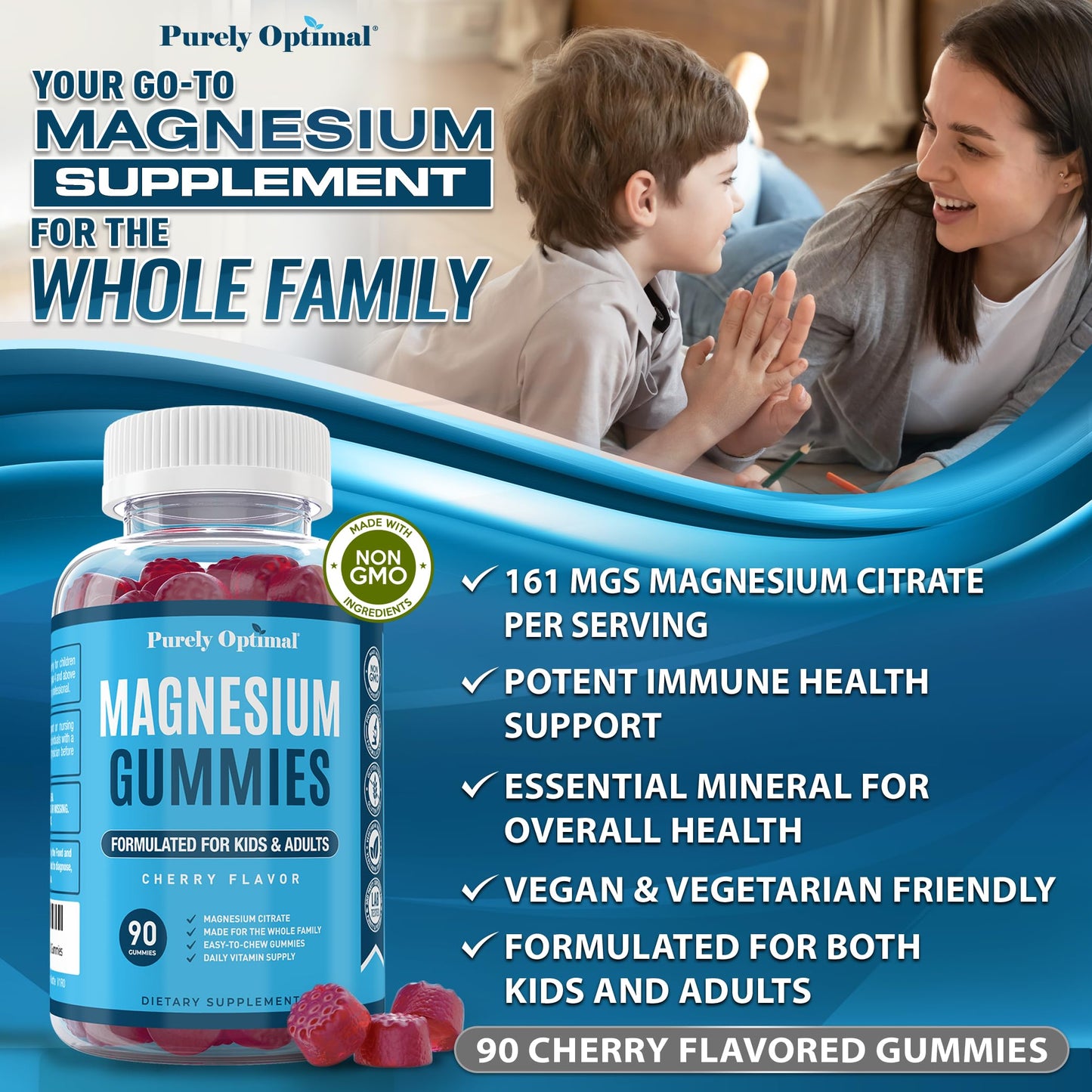 Purely Optimal Magnesium Citrate Gummies 90 Gummies