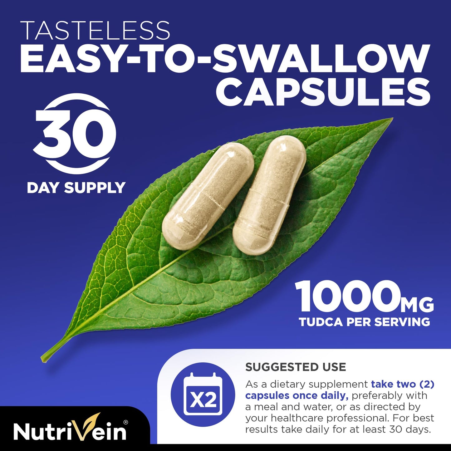 Nutrivein TUDCA & Vitamin C Capsules Bundle, High-Absorption TUDCA+ & Liposomal Vitamin C, 240 Capsules