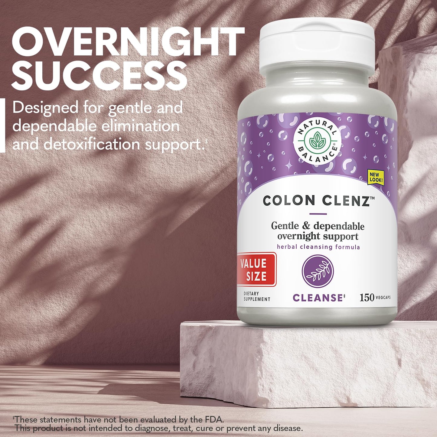 Natural Balance Happy Camper and Colon Clenz Bundle VegCaps 300