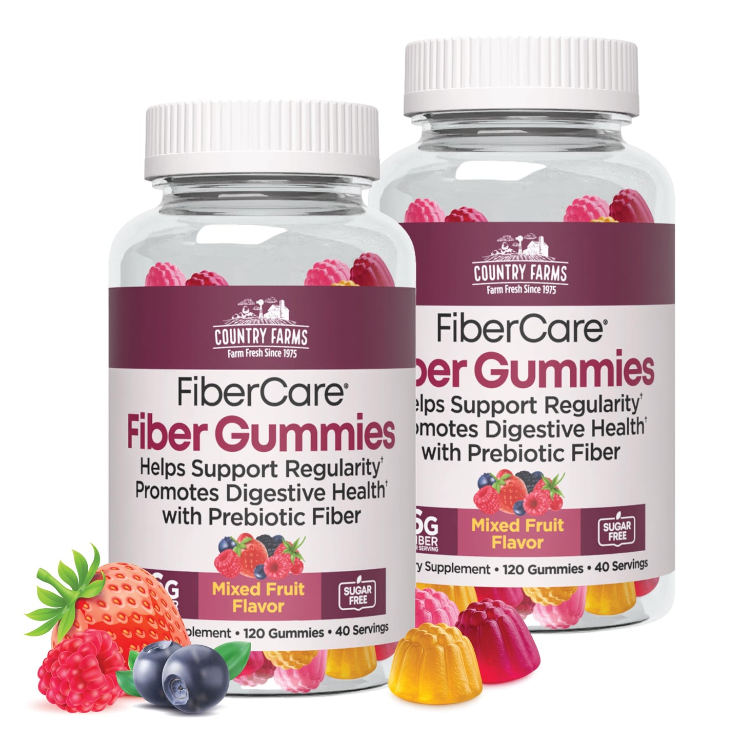 Country Farms Fiber Care Prebiotic Gummies, 240 Count