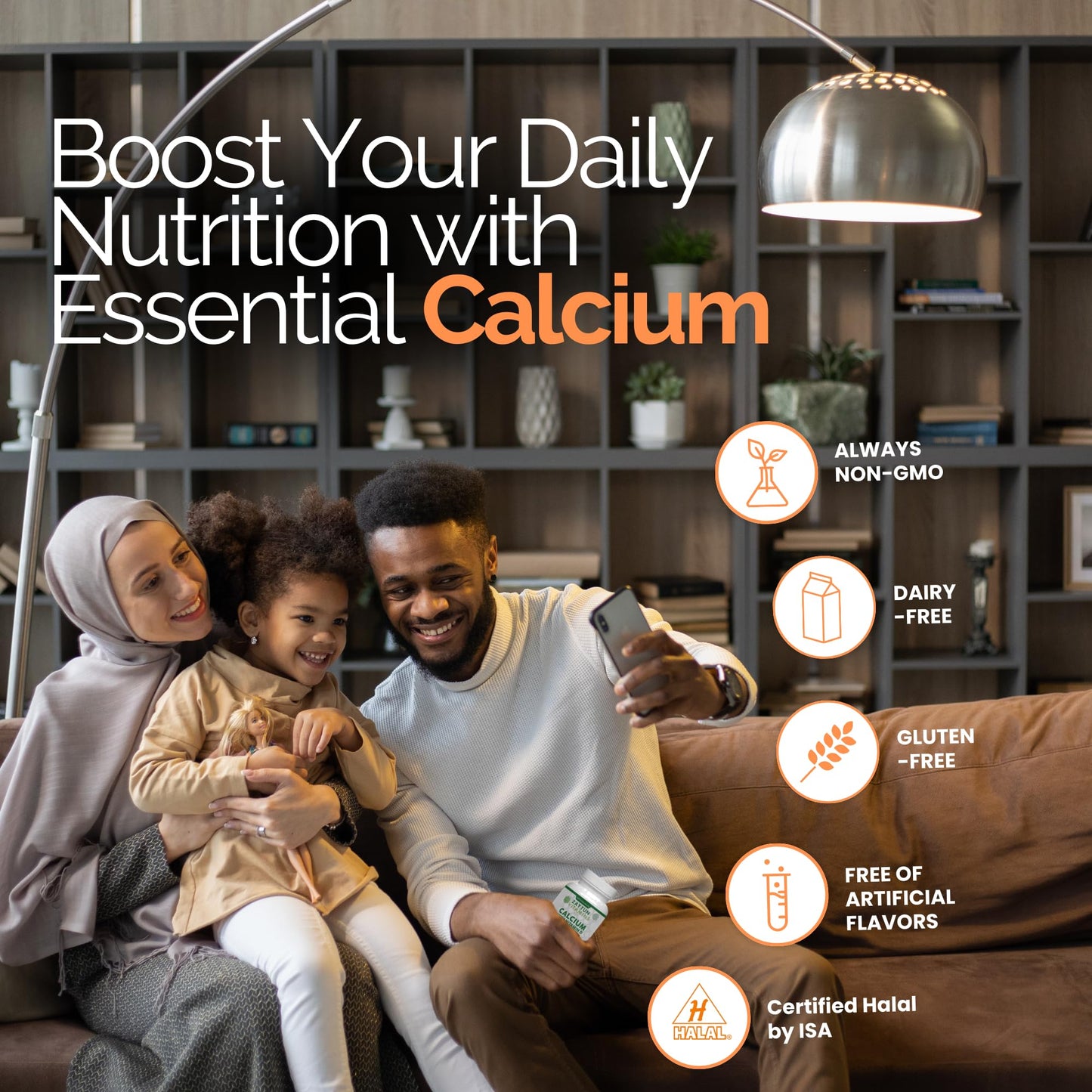 Zaytun Vitamins Calcium + Vitamin D3 for Bone Health, 120 Tablets