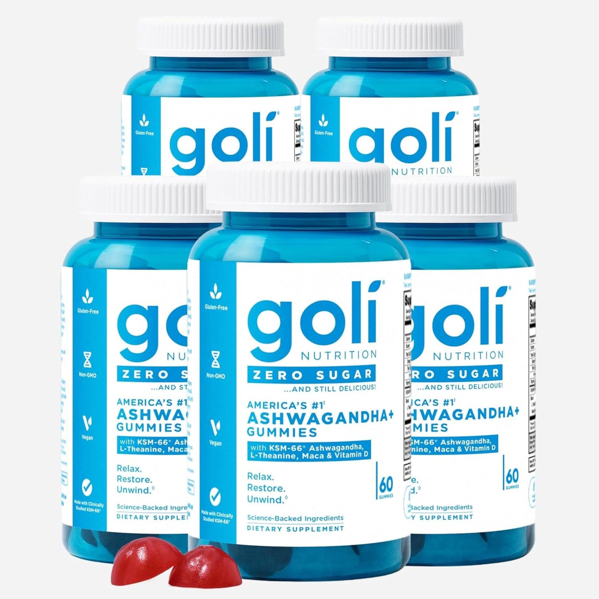 Goli Zero Sugar Ashwagandha Gummies, 300 Count