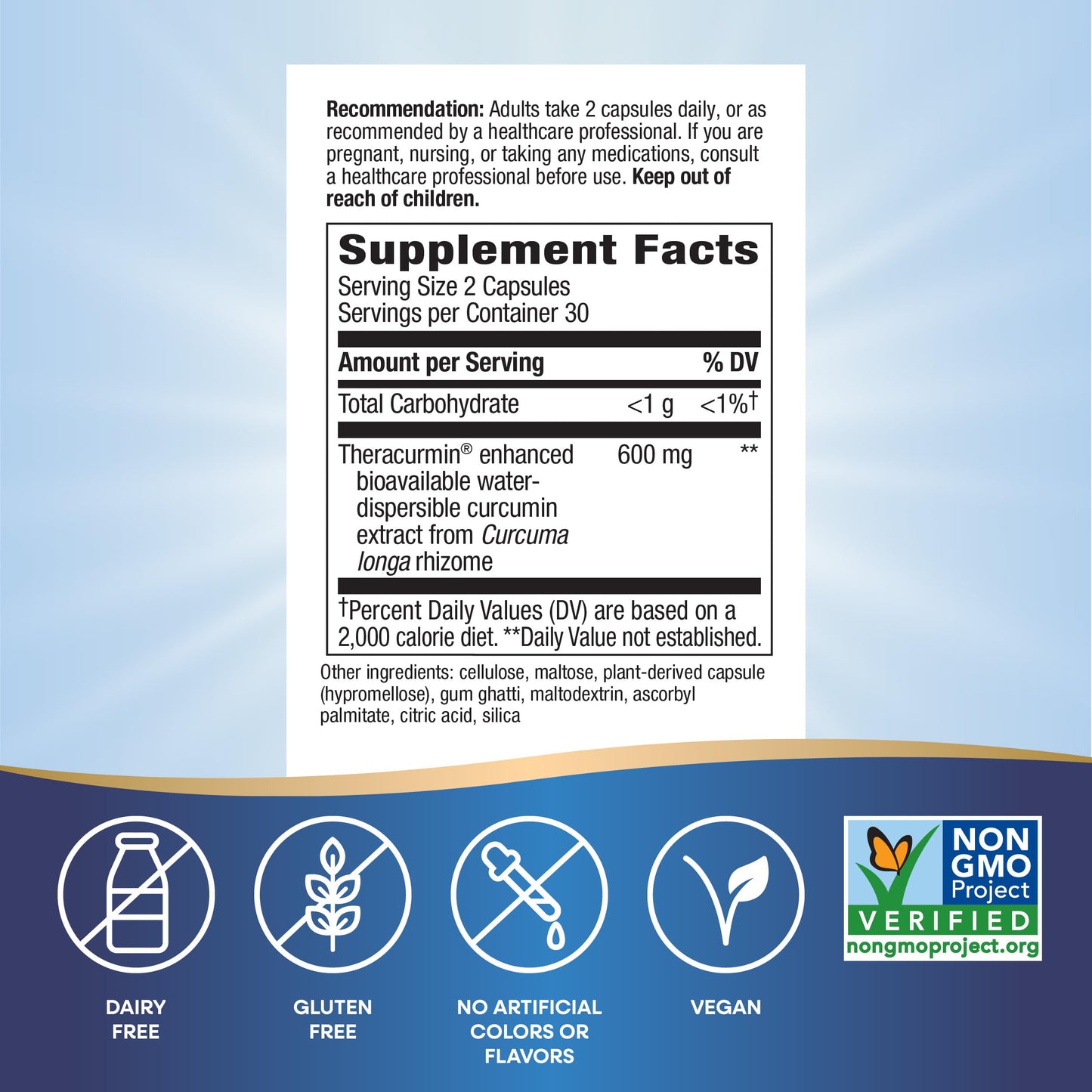 Nature's Way Curica Turmeric Bioavailable Curcumin Capsules 60 Capsules