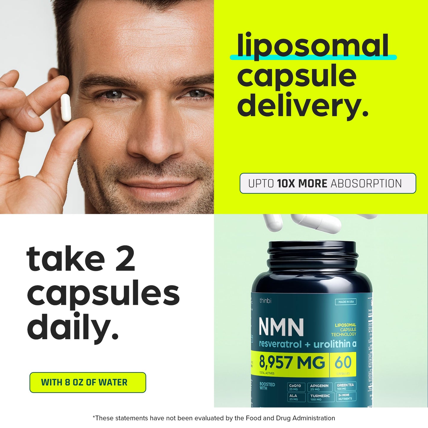 Thinbi NMN NAD+ Capsule 60 Count