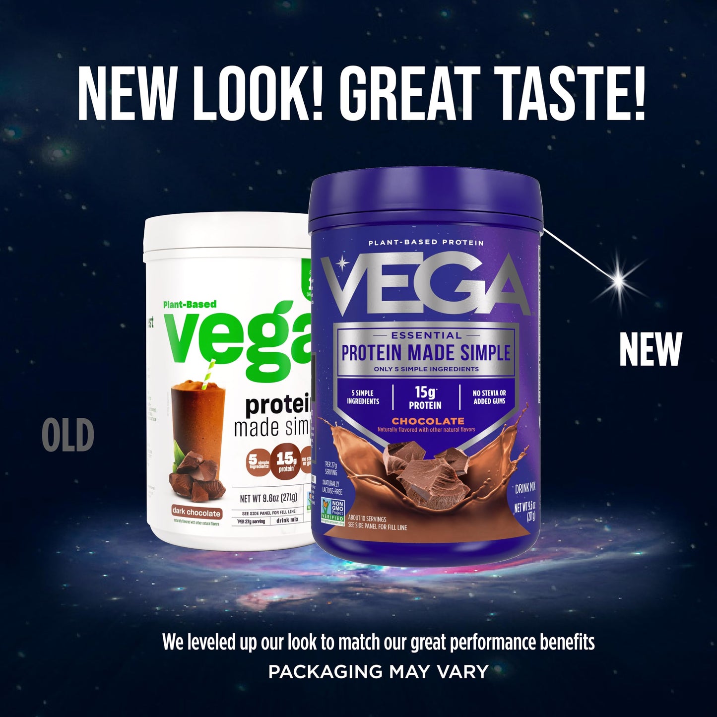 Vega Protein Made Simple 15g Plant-Based Pea Protein Powder, Chocolate, 9.6 oz