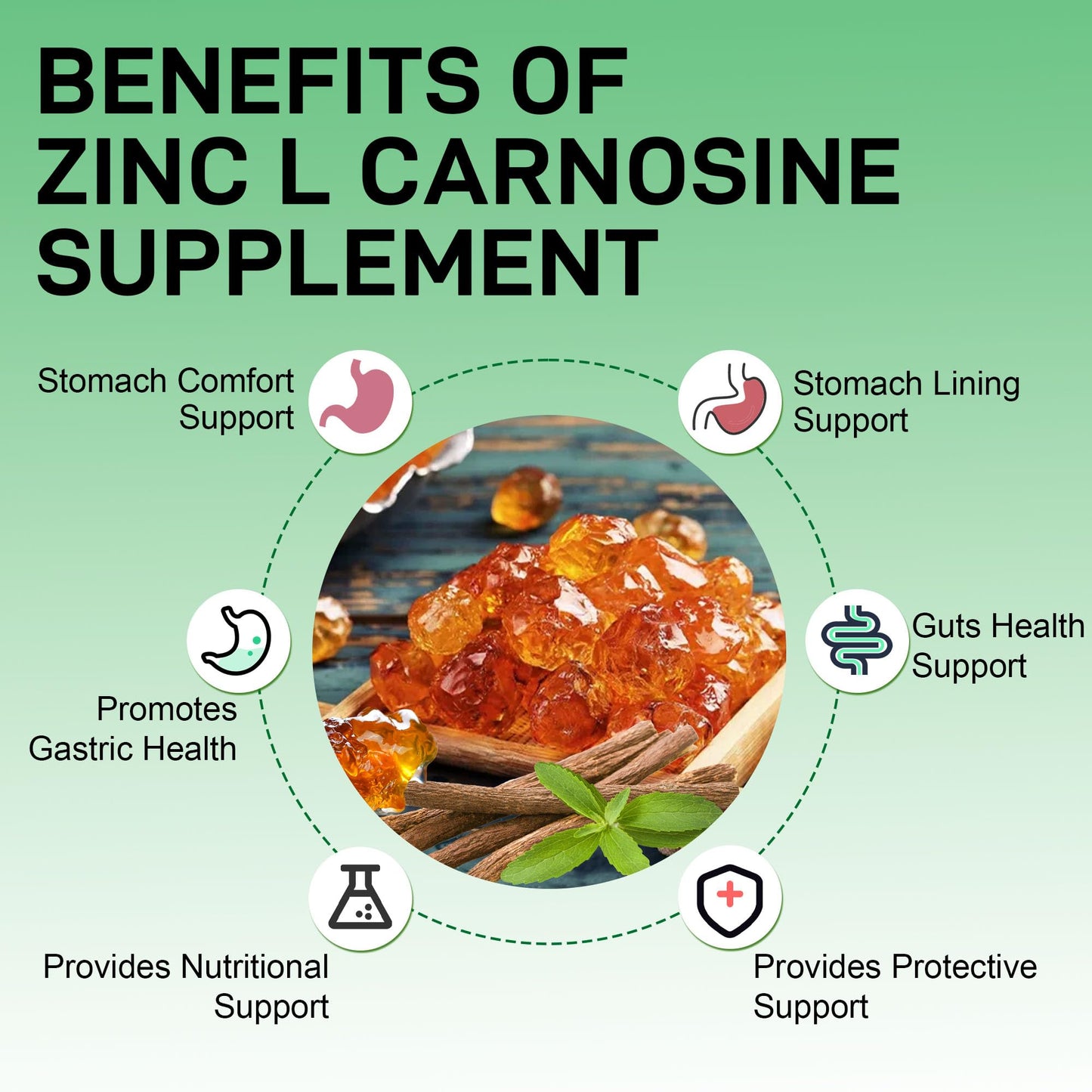 Velna zivs Zinc Carnosine & Mastic Gum with DGL Gut Lining 120 Capsules