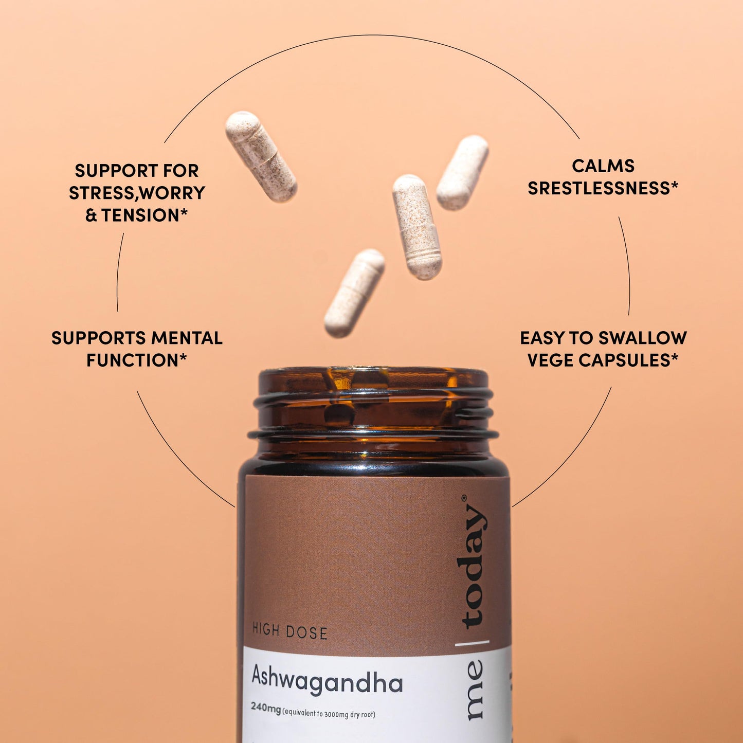 me today Ashwagandha Supplement Capsules, 60 Capsules