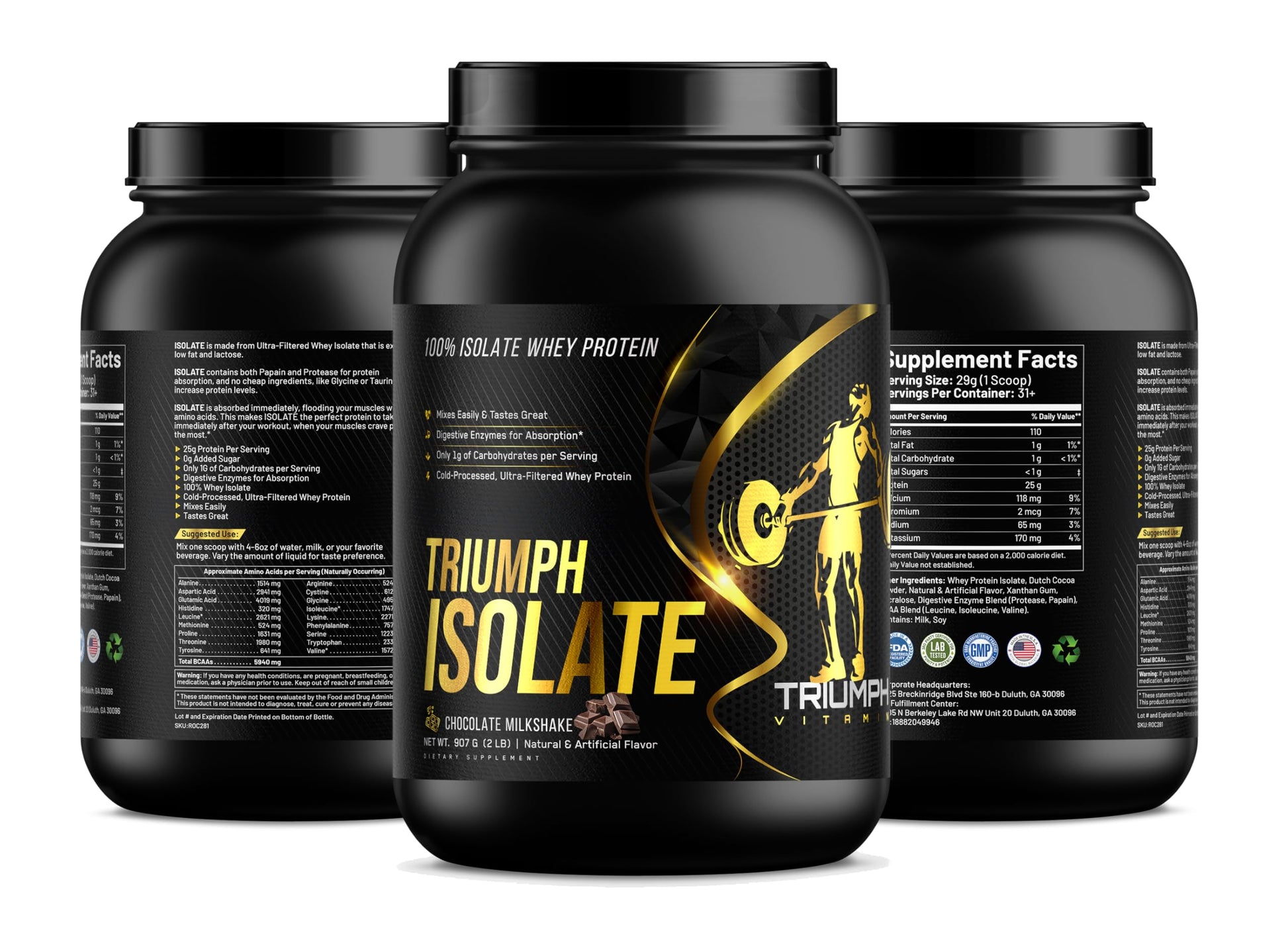 TRIUMPH VITAMIN 100% Whey Isolate Chocolate Powder 50