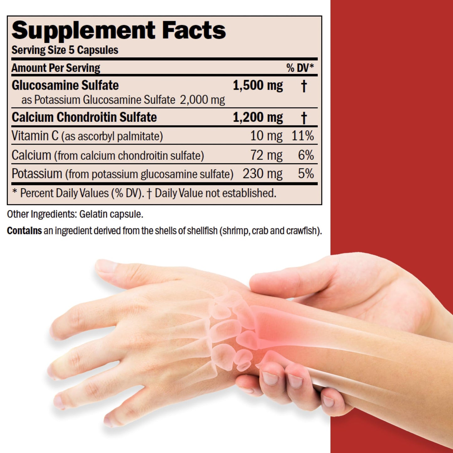 ANDREW LESSMAN Glucosamine 1500 Chondroitin 1200-150 Capsules, 150 Count