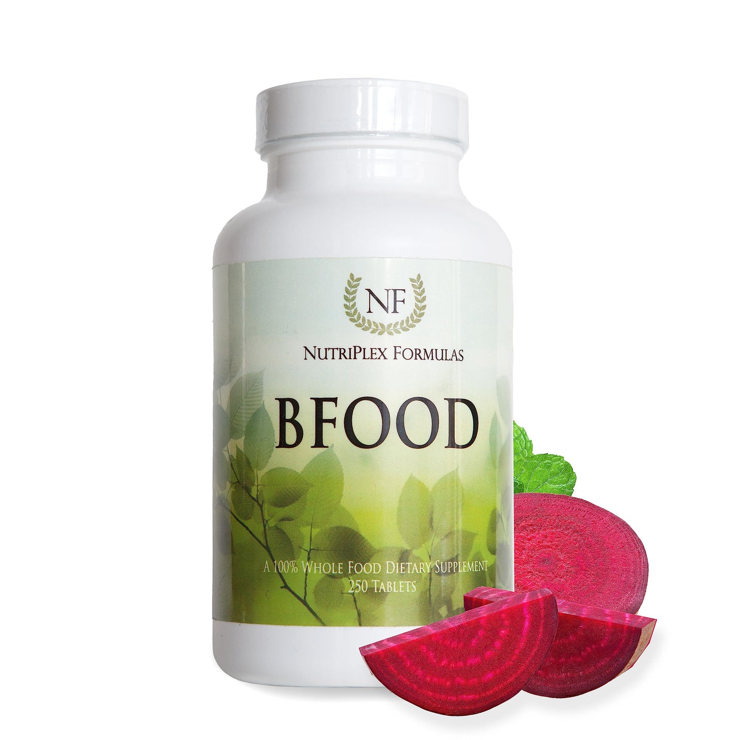 NutriPlex Formulas BFood Whole Food Vitamin B Complex Tablet, 250 Tablets