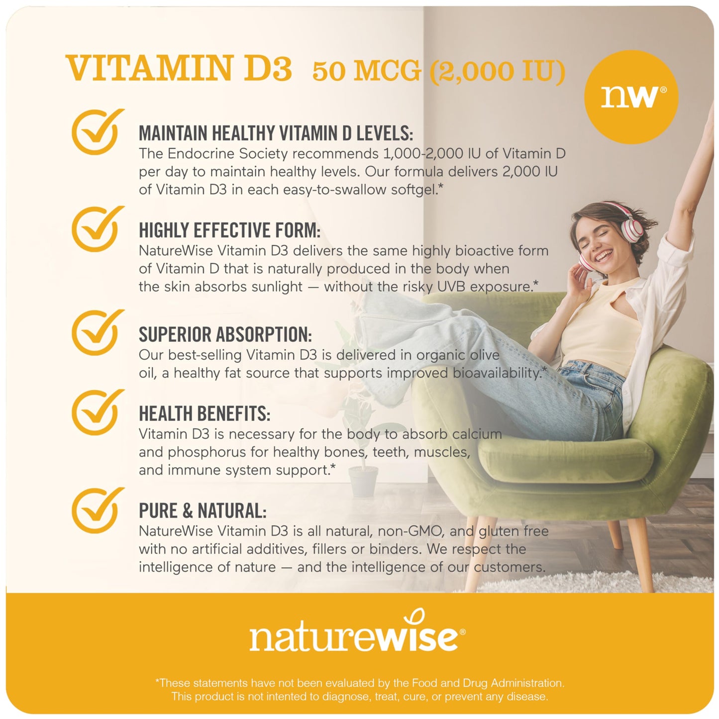 NatureWise Vitamin D3 2000IU Softgels 360 Count and Vitamin B12 1000mcg Softgels 60 Count