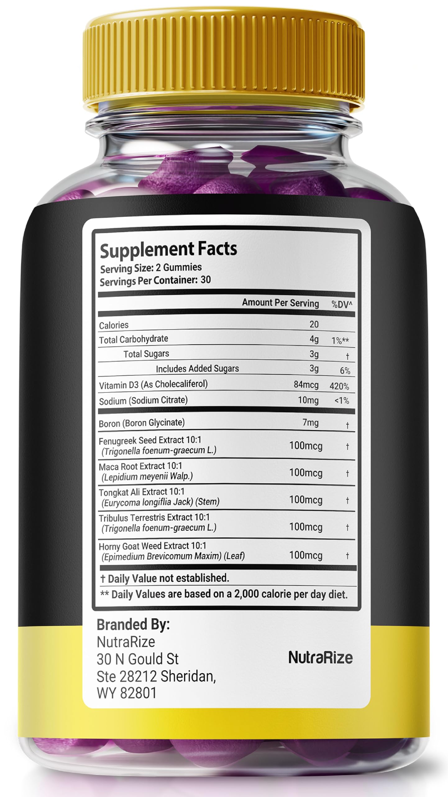 NutraRize MaxMen Male Gummies, 120 Gummies