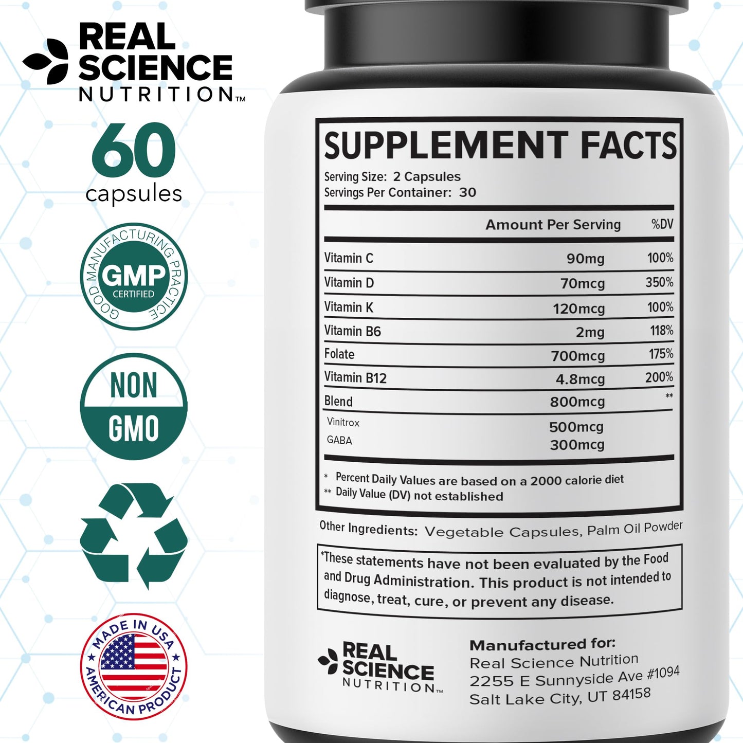Real Science Nutrition PlantarEase Miracle Foot Support Capsule 60 Count
