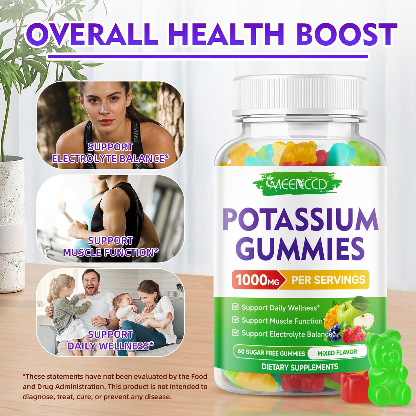 MEENCCD Potassium Citrate Gummy 120