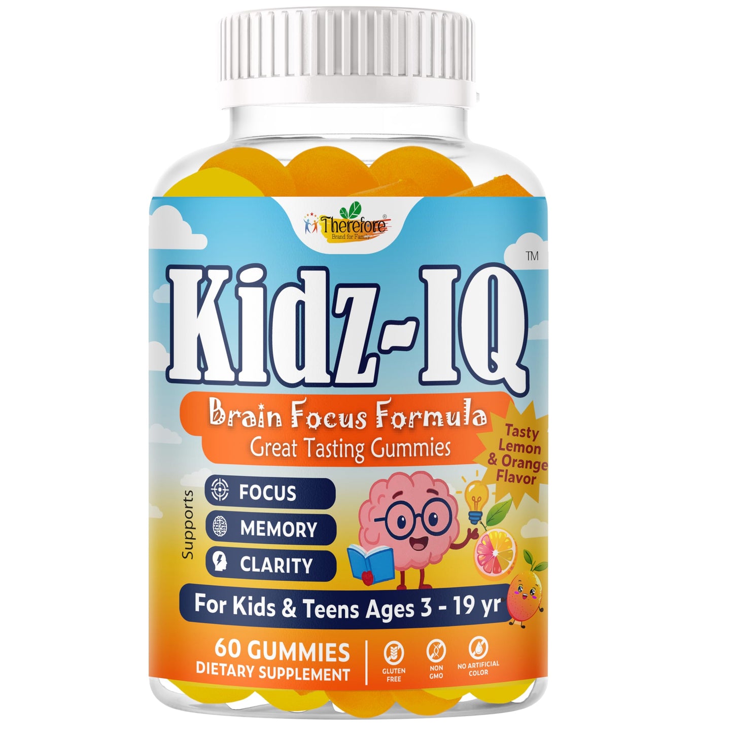 Therefore Kidz IQ Omega-3 for Kids Gummies, 60 Count