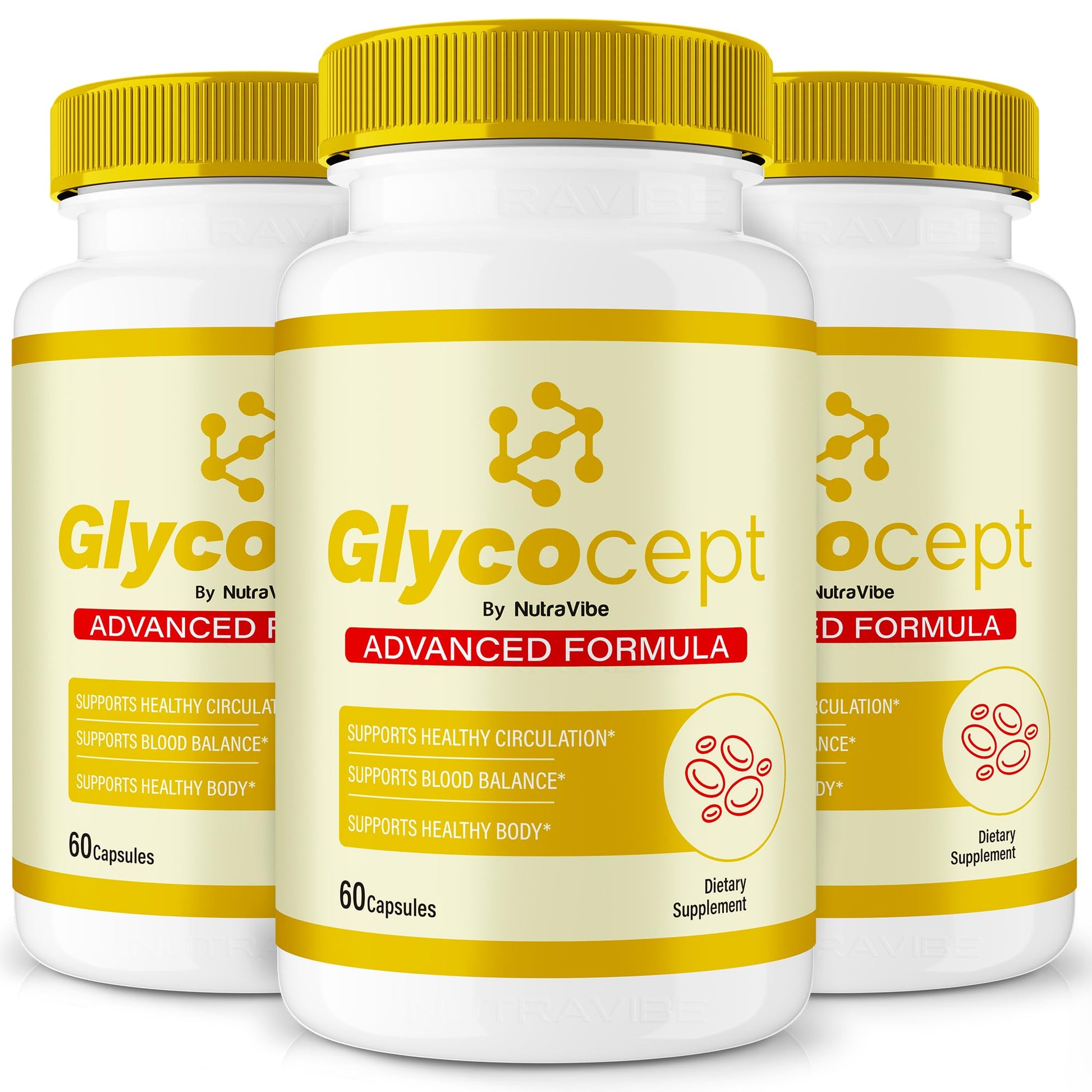 NutraVibe GlycoCept Wellness & Energy Support 180 Capsules