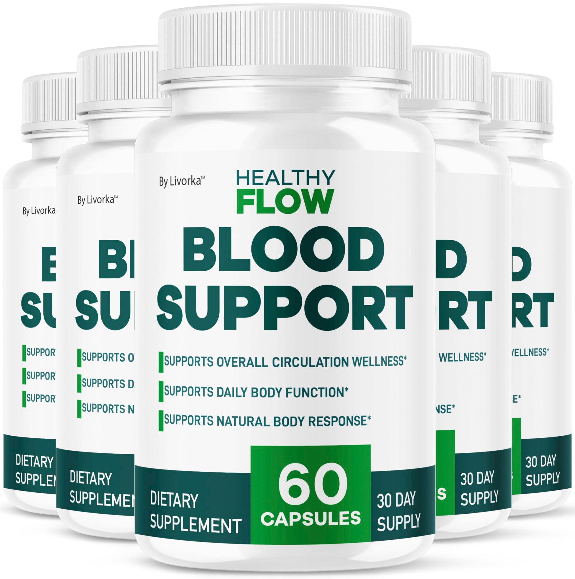 LIVORKA Healthy Flow Blood Support, 300 Capsules
