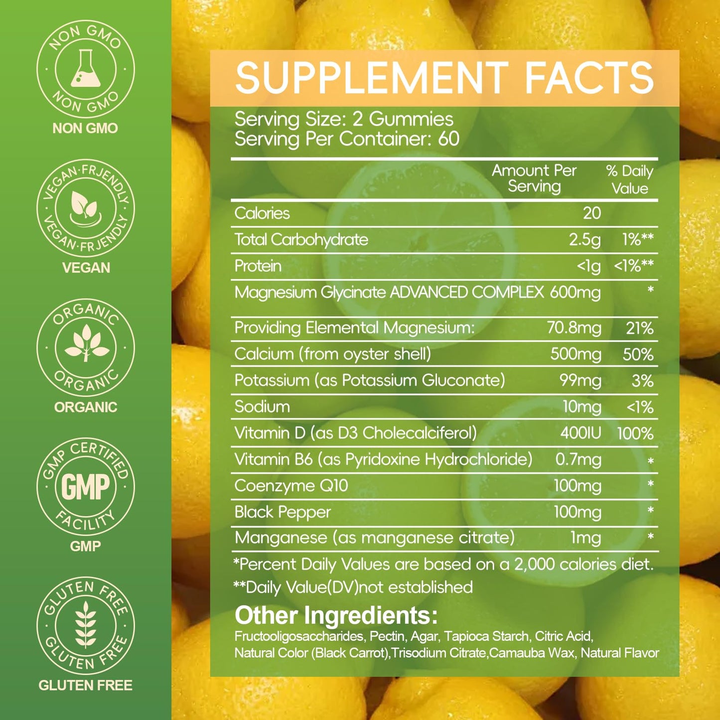 Cytona Magnesium Glycinate Gummies 120 Count