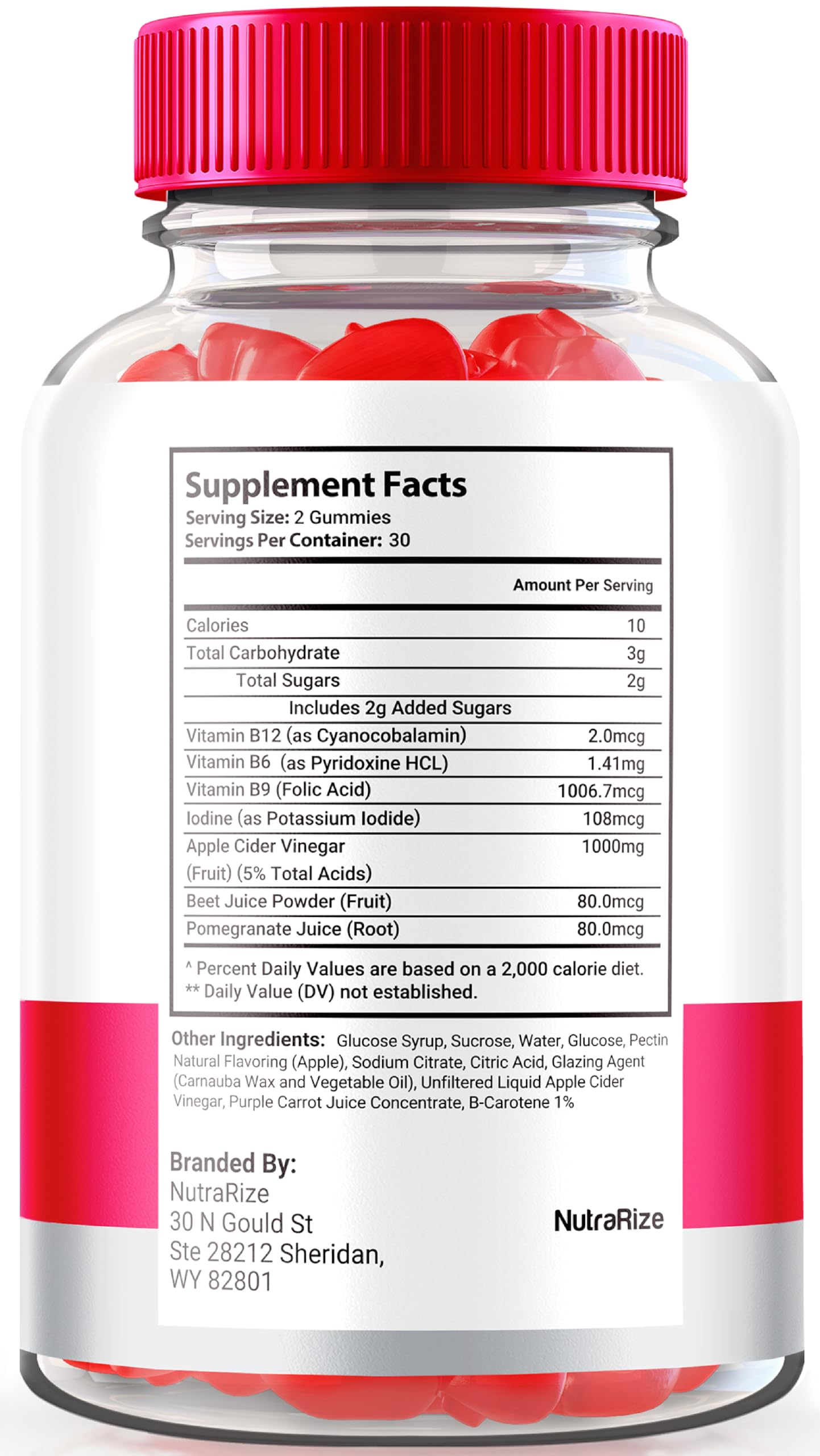NutraRize TurboTrim Keto+ACV Gummies 180