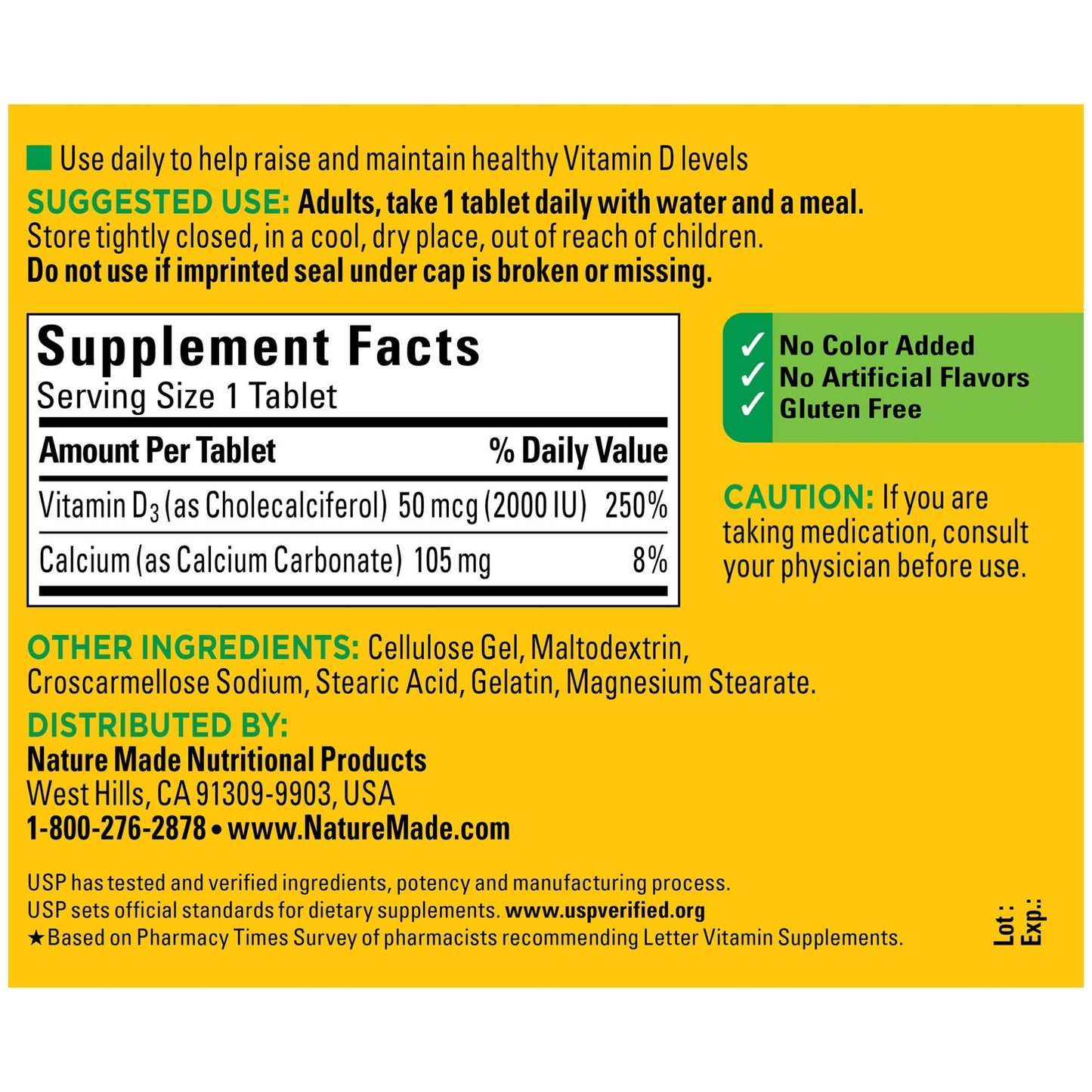 Nature Made Vitamin D3 220 Tablets