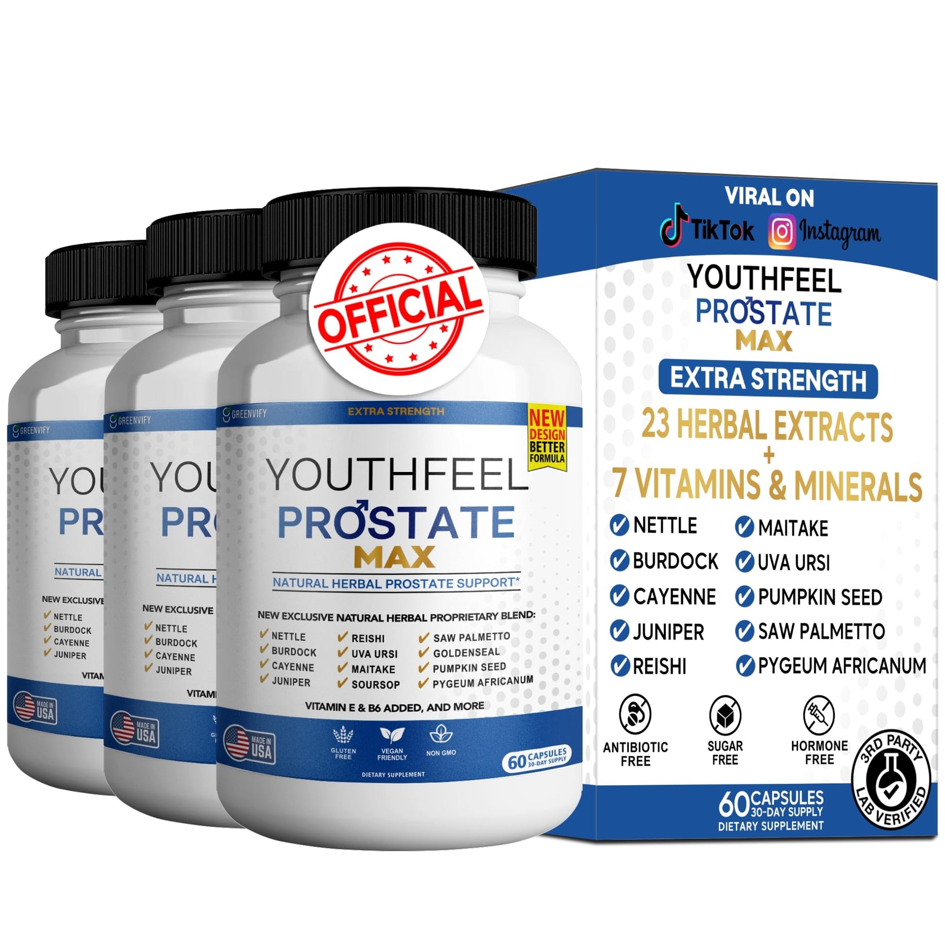 GREENVIFY Youthfeel Prostate Max Capsules 180