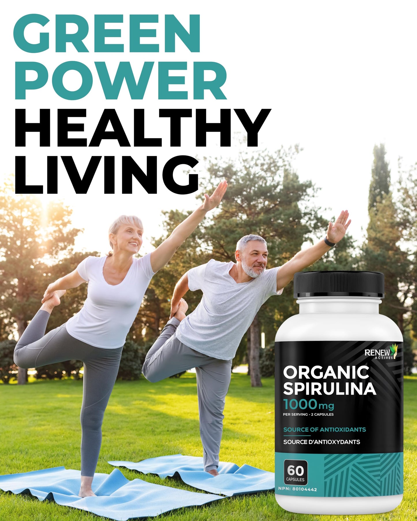 Renew Actives Organic Spirulina 60 Capsules