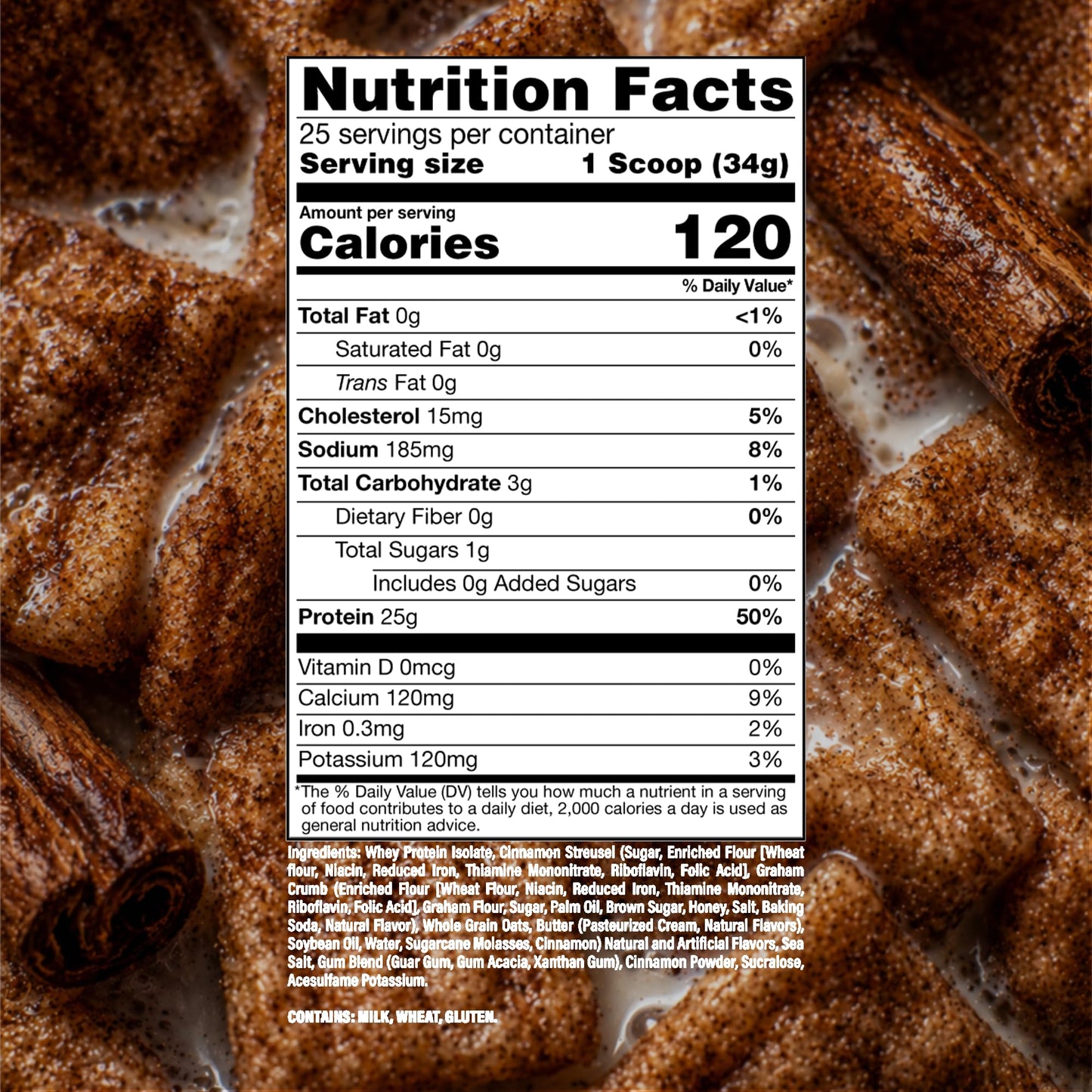 RAW Whey Protein Isolate Powder Cinnamon Crunch, 1.7 lb