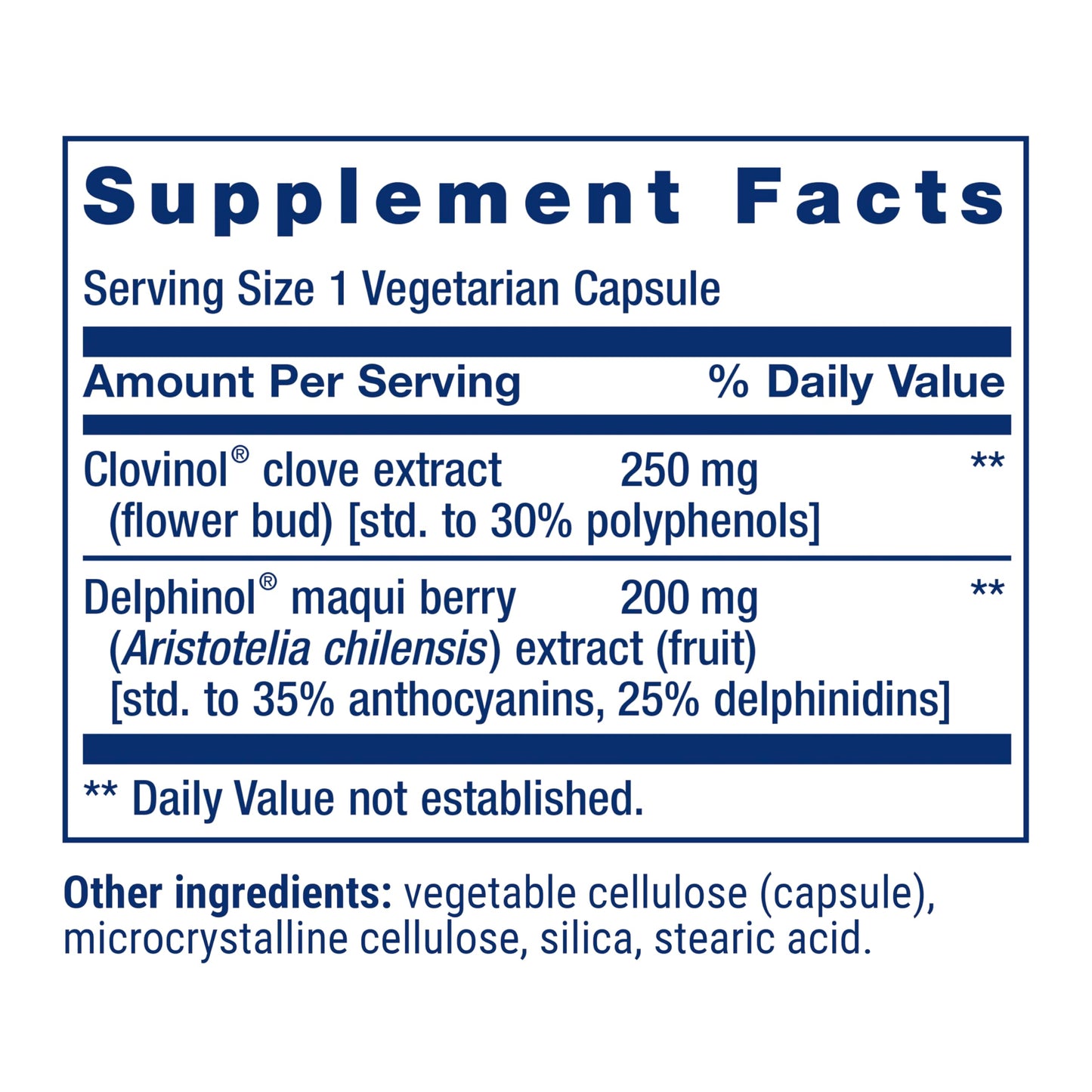 Life Extension Glycemic Guard Clove Extract Maqui Berry Capsules, 30 Count