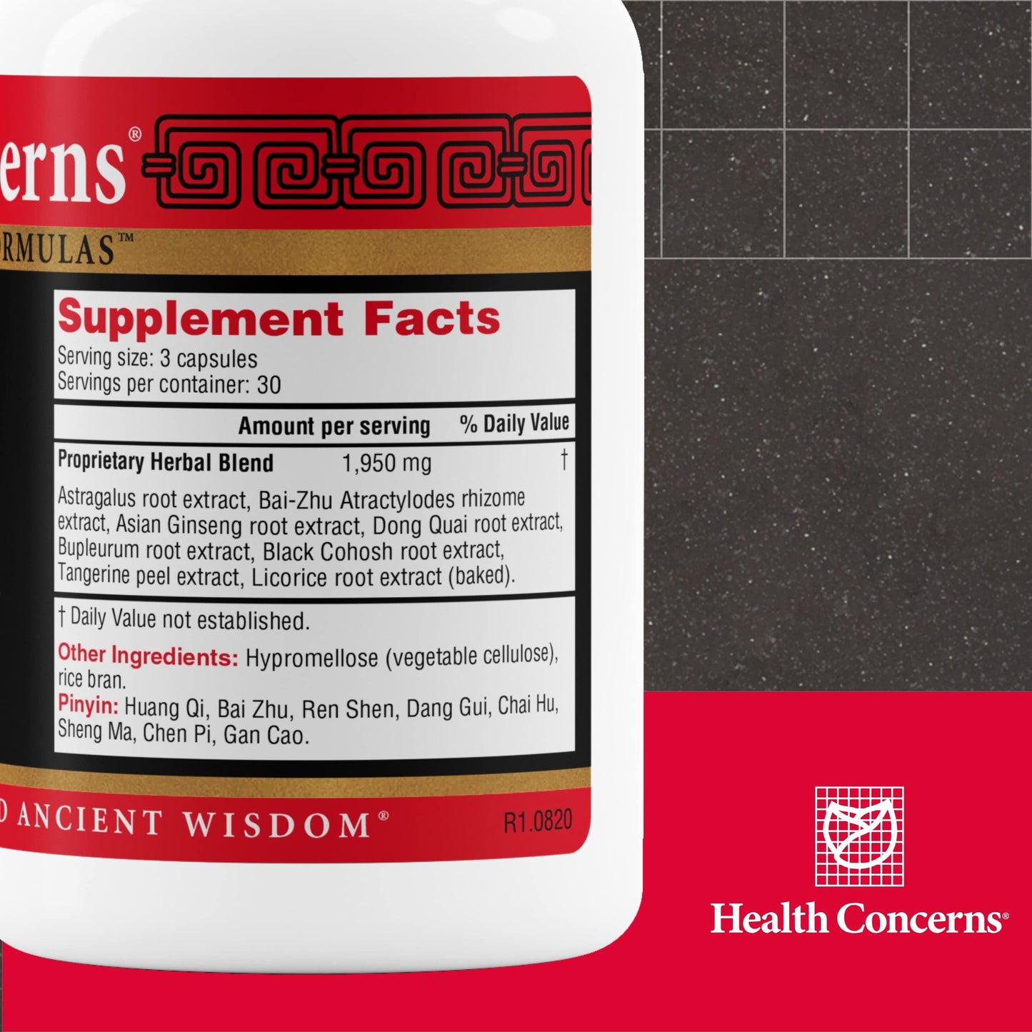 Health Concerns Raise Qi – Energy & Immune System Support – Bu Zhong Yi Qi Wan Formula – Astragalus, Ginseng & Dong Quai Herbal Supplement – 90 Capsules
