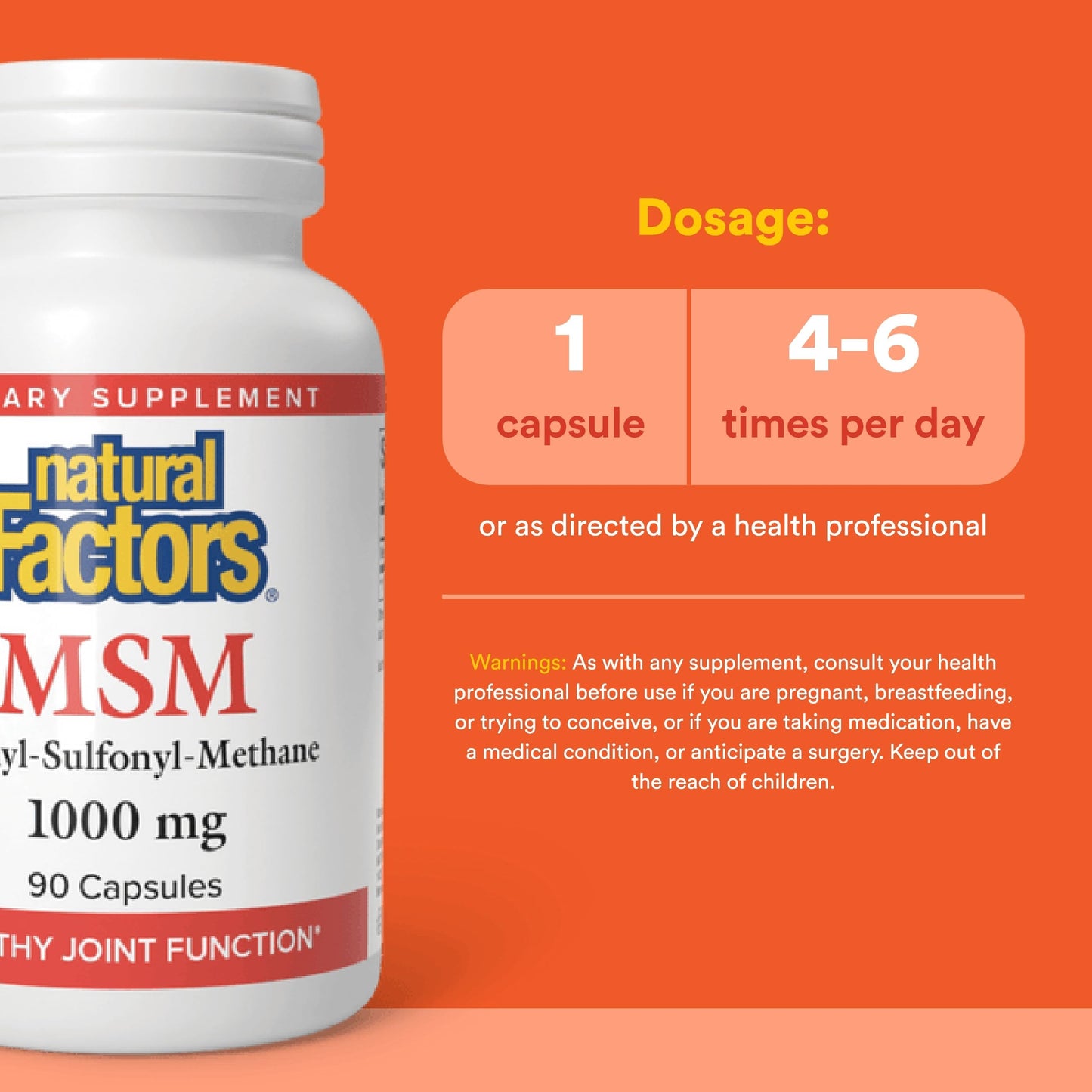 Natural Factors MSM 90 Capsules