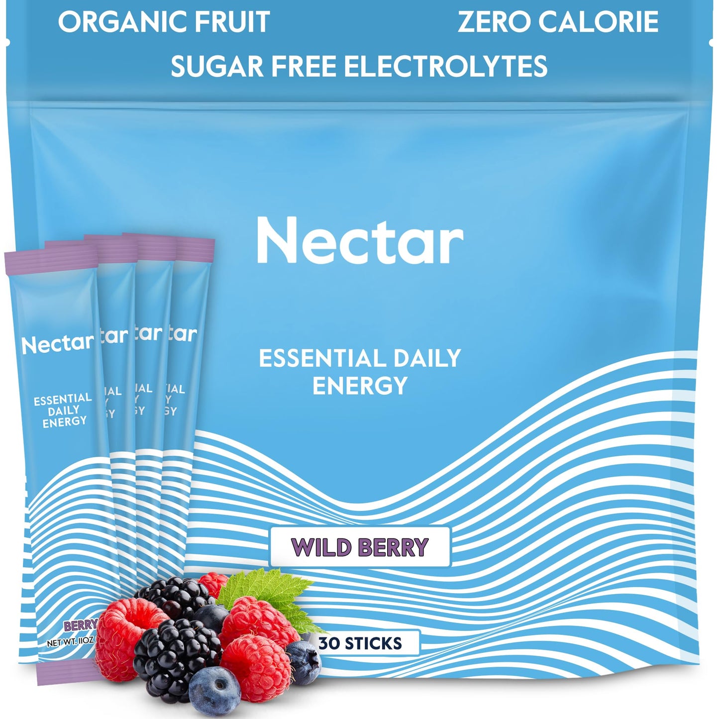 Nectar Energy Booster Berry Powder, 30 Packets