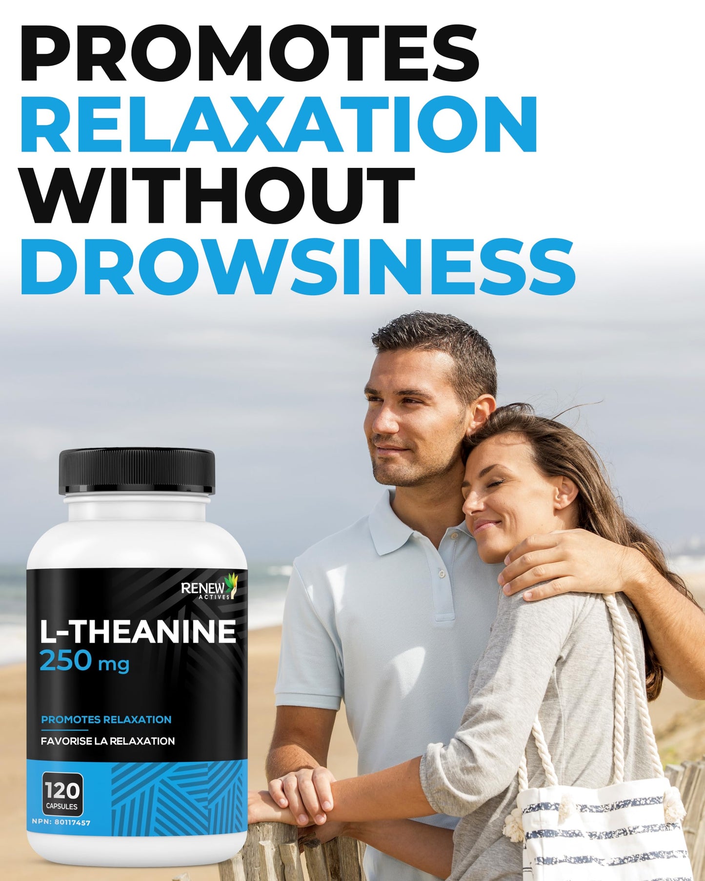 Renew Actives L-Theanine Supplements Capsule 1 Count
