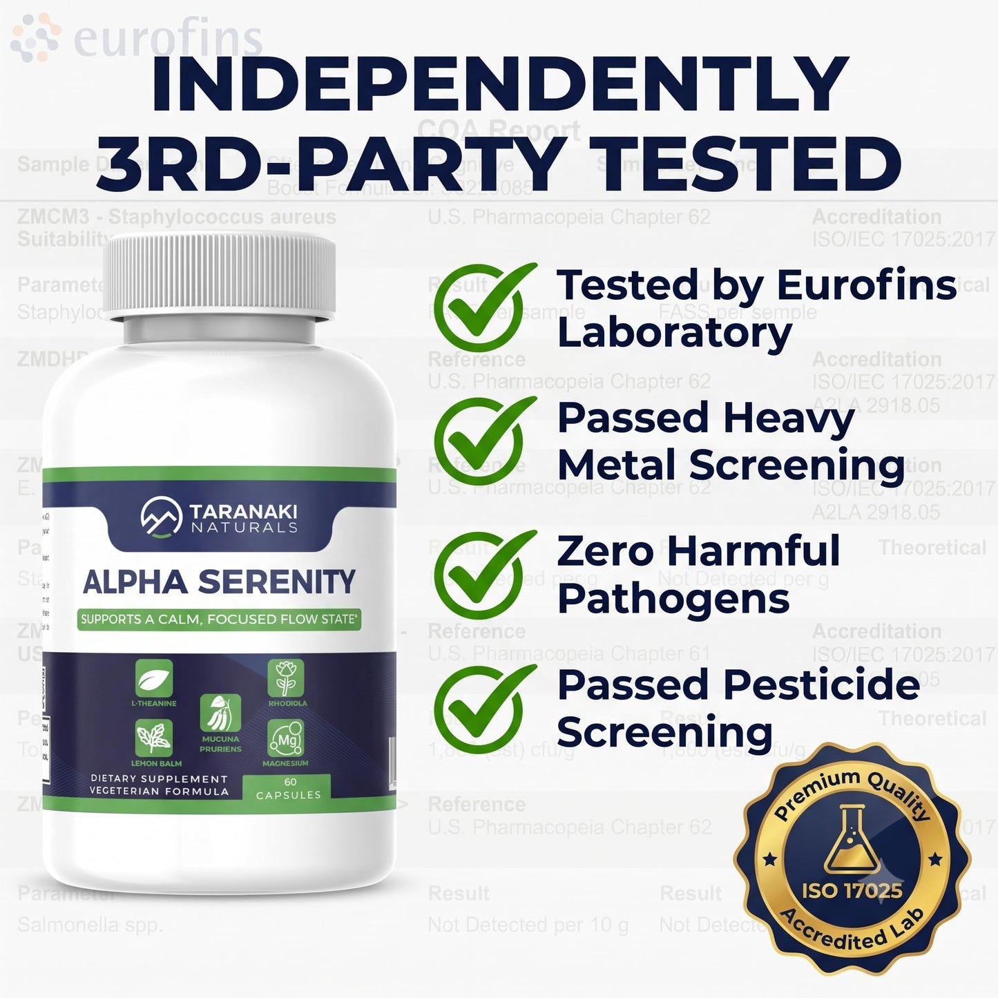 Taranaki Naturals Alpha Serenity Stress Relief Supplement 60 Capsules