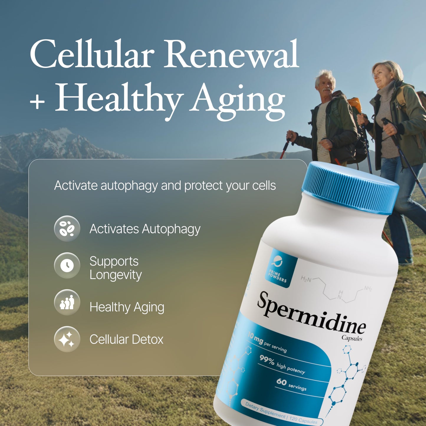 Prime Powders Spermidine Capsules 120 Count