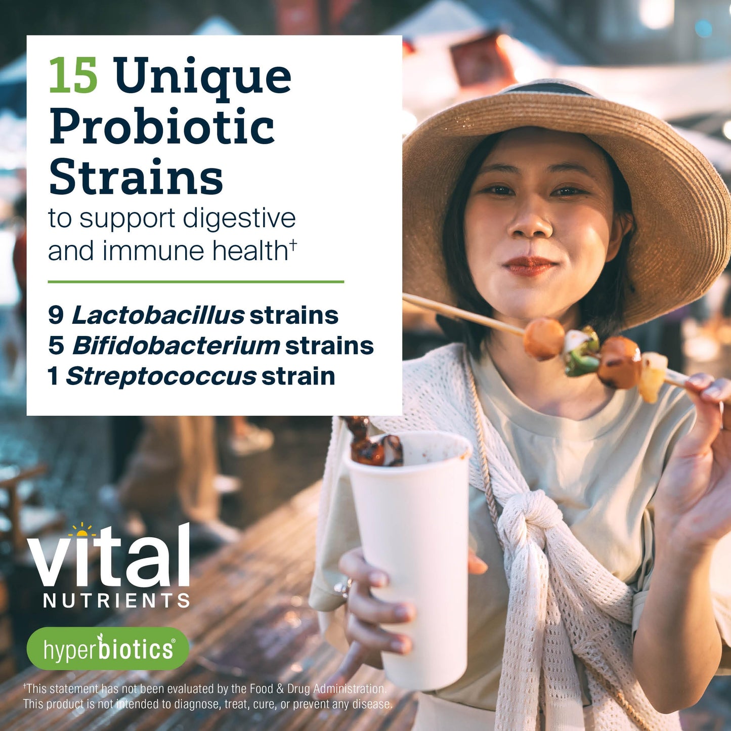Hyperbiotics Vital Nutrients Pro-15 Advanced Probiotics Tablets, 60 Count