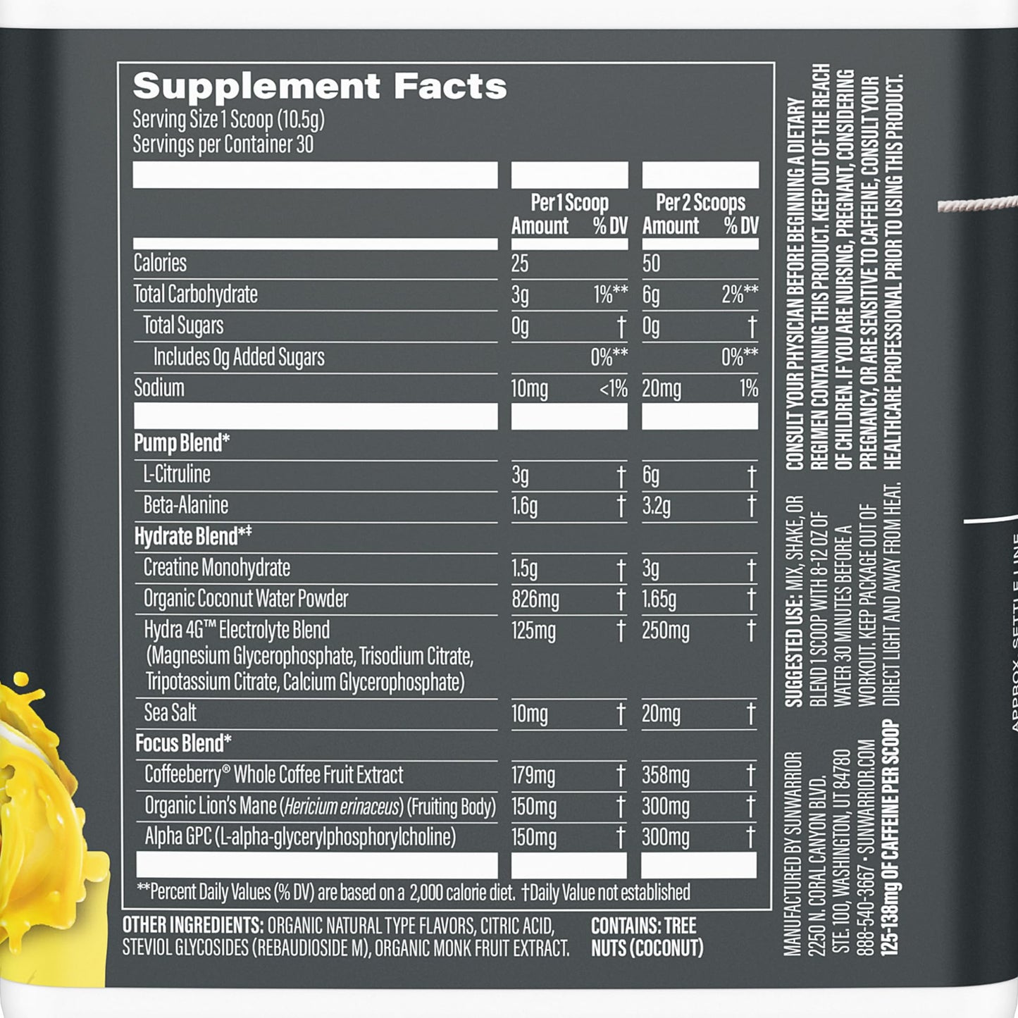 Sunwarrior Pre Workout Powder 11.1 Ounce