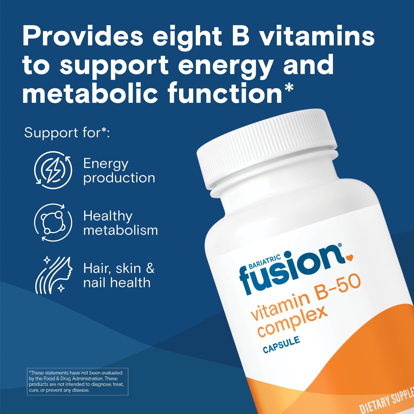 Bariatric Fusion Vitamin B-50 Complex Capsules, 90 Count