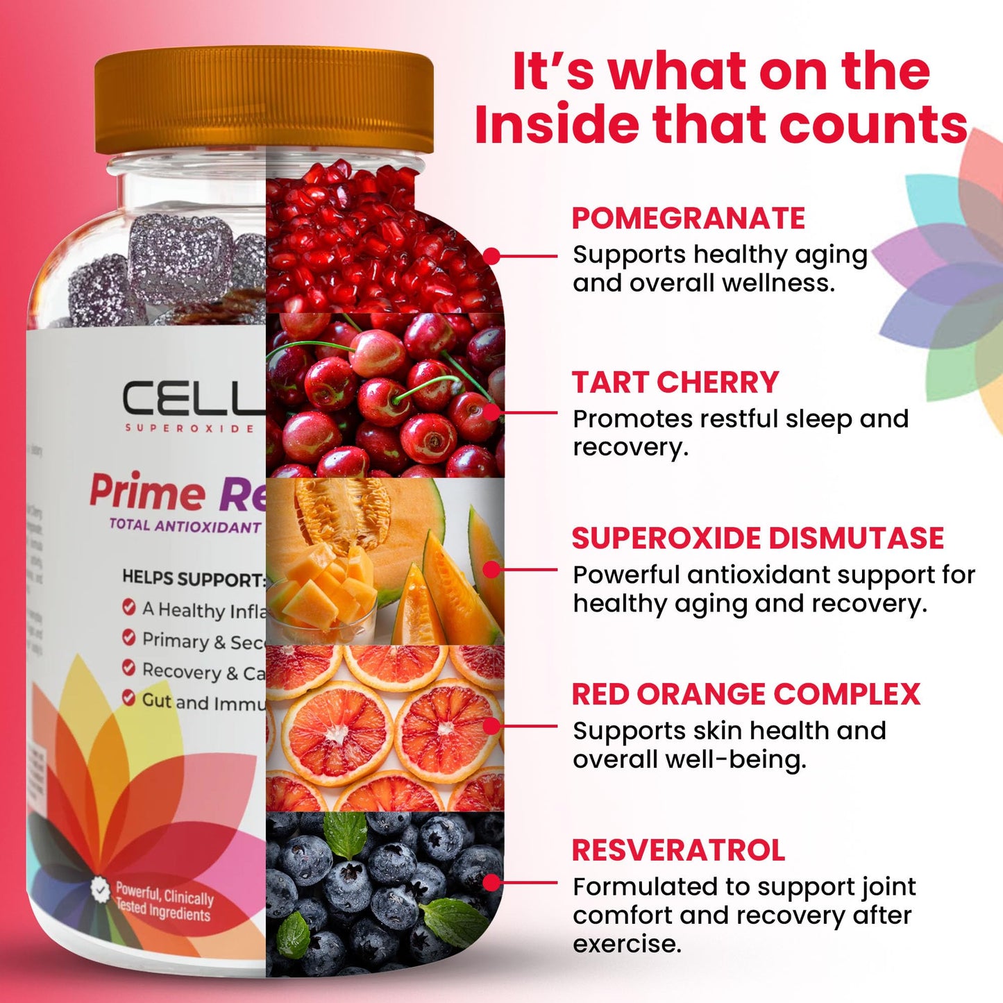 Cellev8 Prime Recovery Joint & Muscle Recovery Gummies, 60 Count
