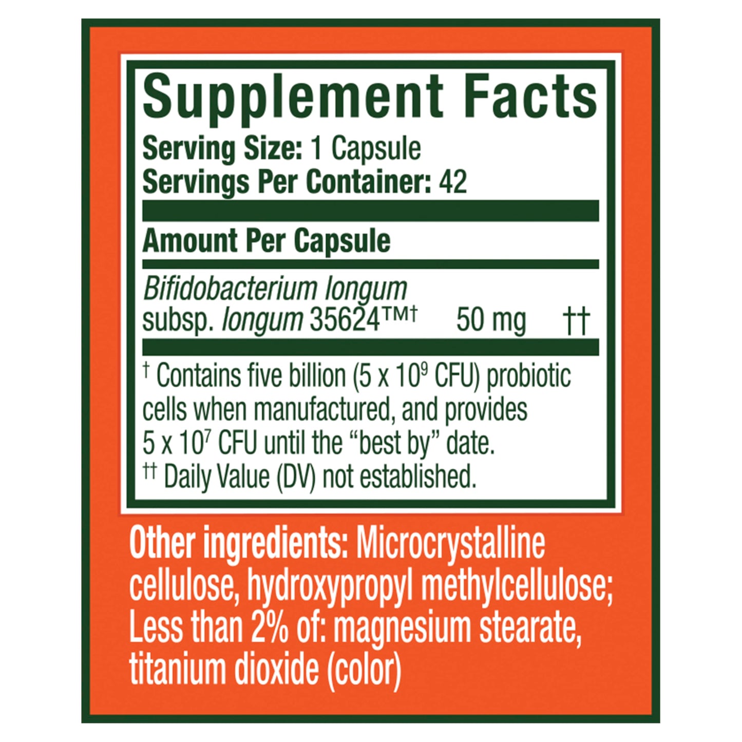 Align Probiotic Extra Strength Capsule, 42 Capsules