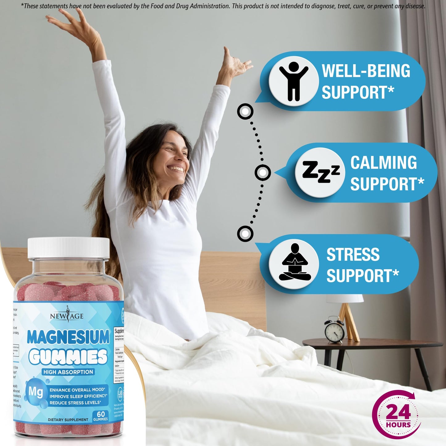NEW AGE Magnesium Gummies Gummy 180 Count