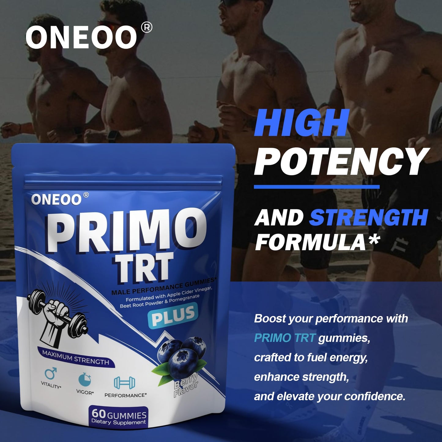 Oneoo Primo TRT Gummies Gummy 60 Count