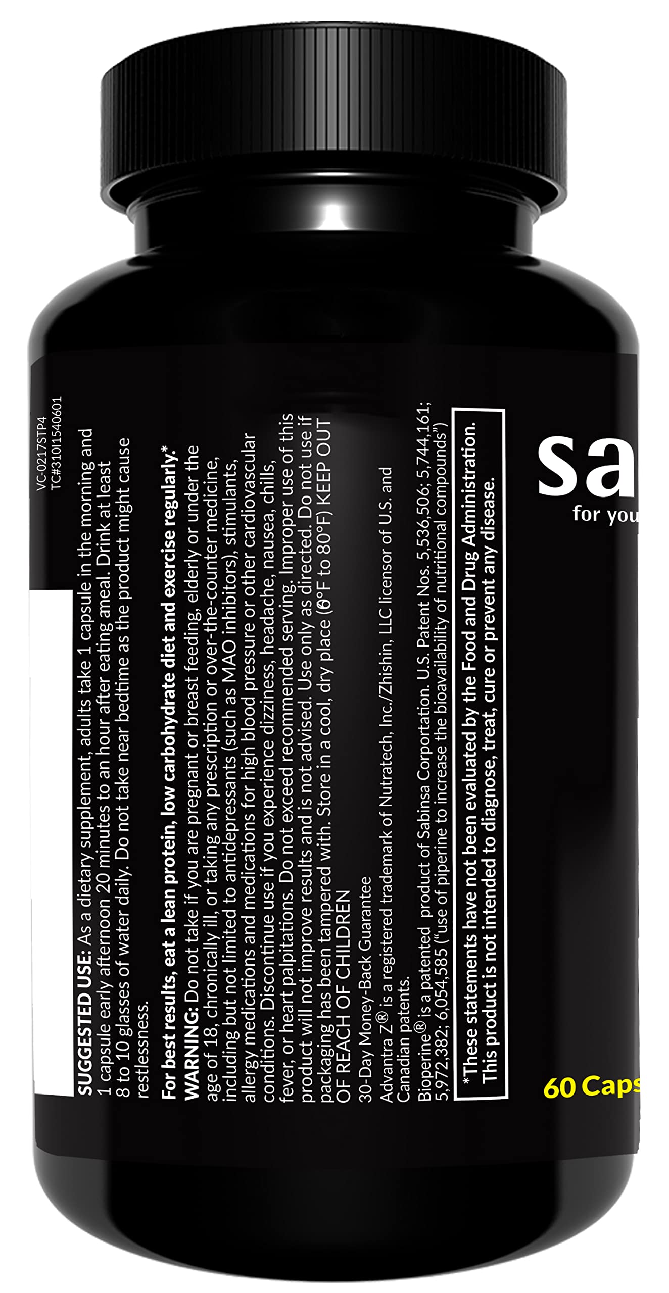 Saba TrimPro Thermogenic Fat Burner Capsule 60 Count