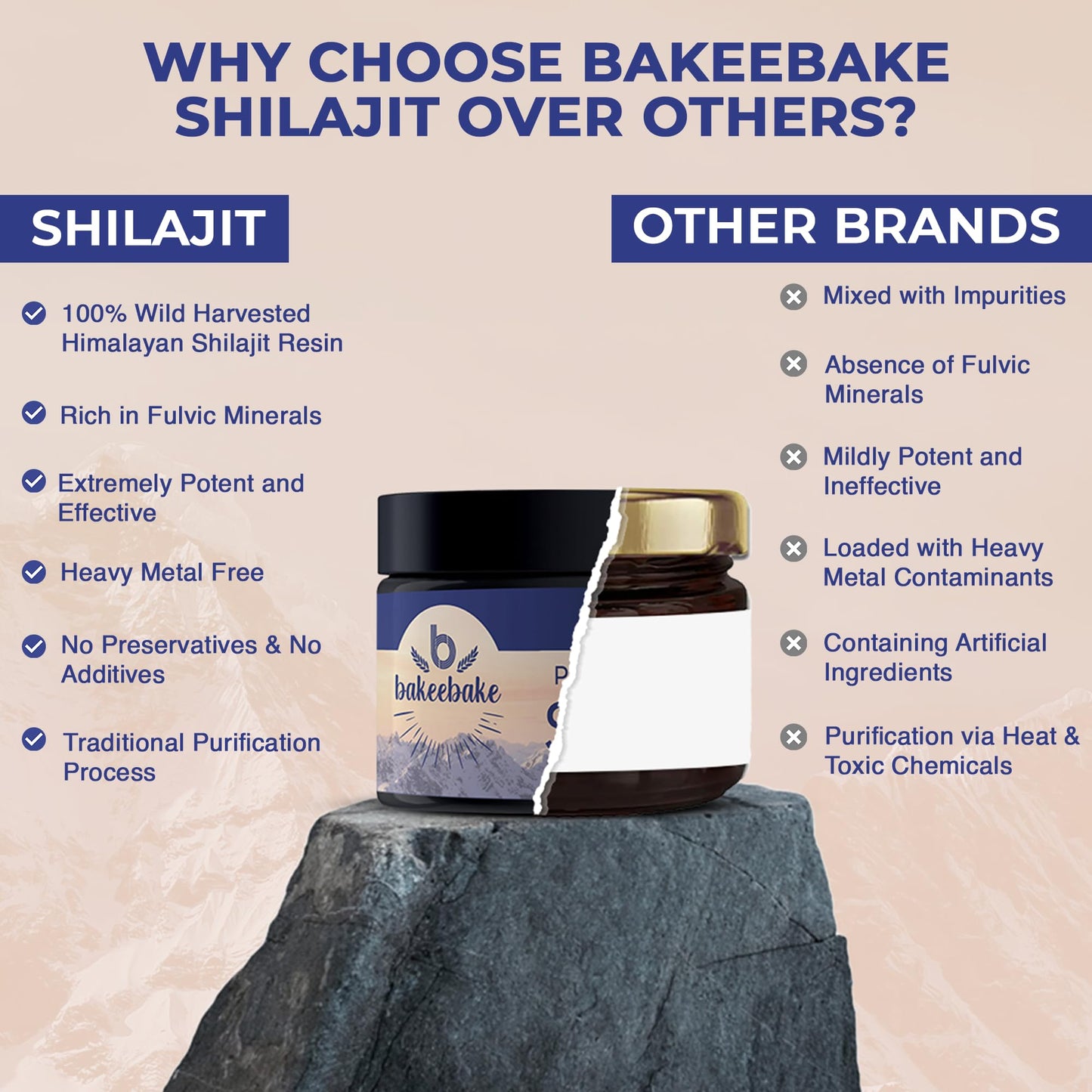 Bakeebake Shilajit Pure Himalayan Organic Softgel 1 Count